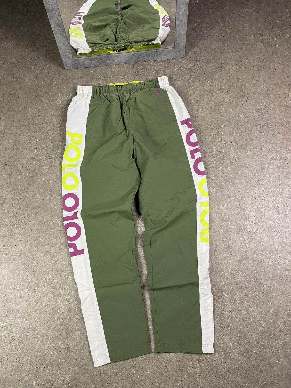 Polo Ralph Lauren Vintage Polo Ralph Lauren Nylon Drill Parachute Track Pants Size US 28 / EU 44 - 1 Thumbnail