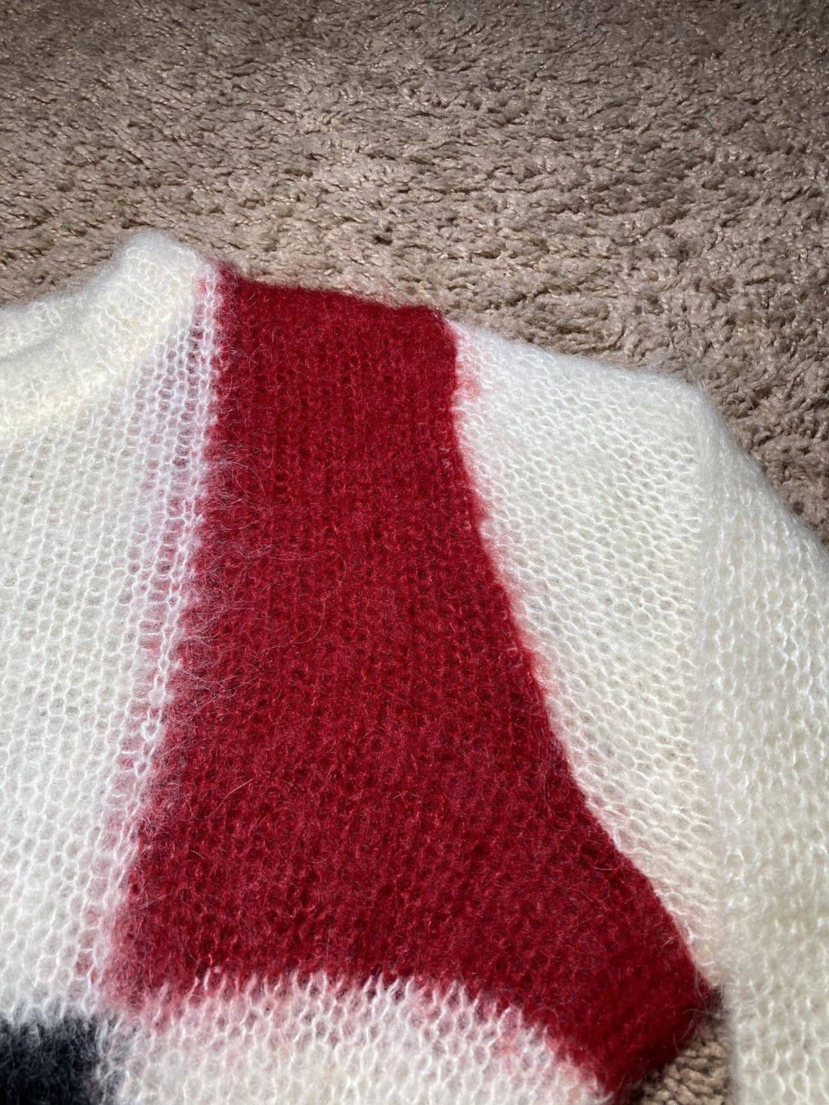 Japanese Brand × Vintage 90s Milkboy Seditionaries Wool Mohair Sweater Sample Red Sex Size US S / EU 44-46 / 1 - 3 Thumbnail