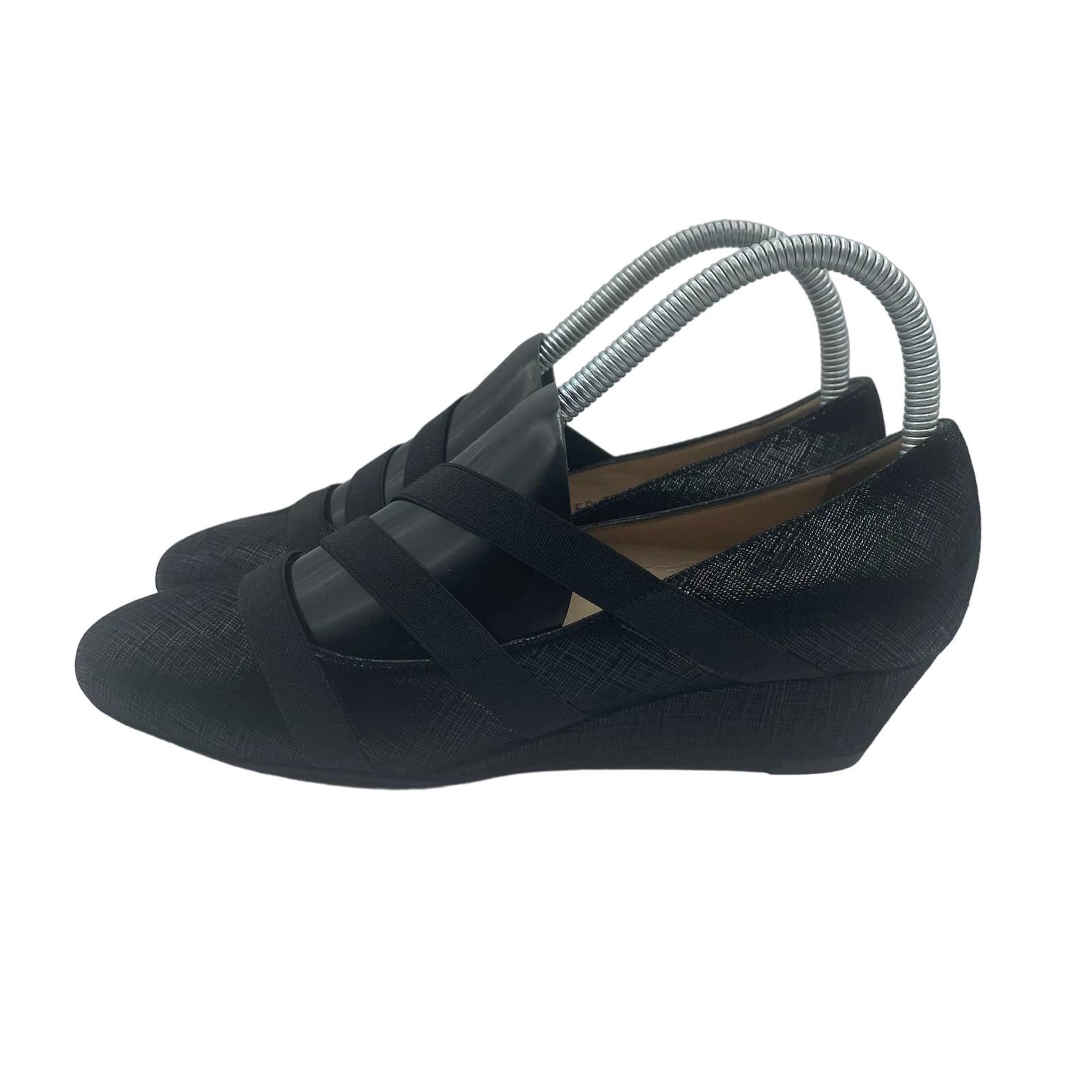 Ron White Ron White Wedge Sandals Slip On Black Mary Jane 36.5 6 Size US 6 / IT 36 - 1 Thumbnail
