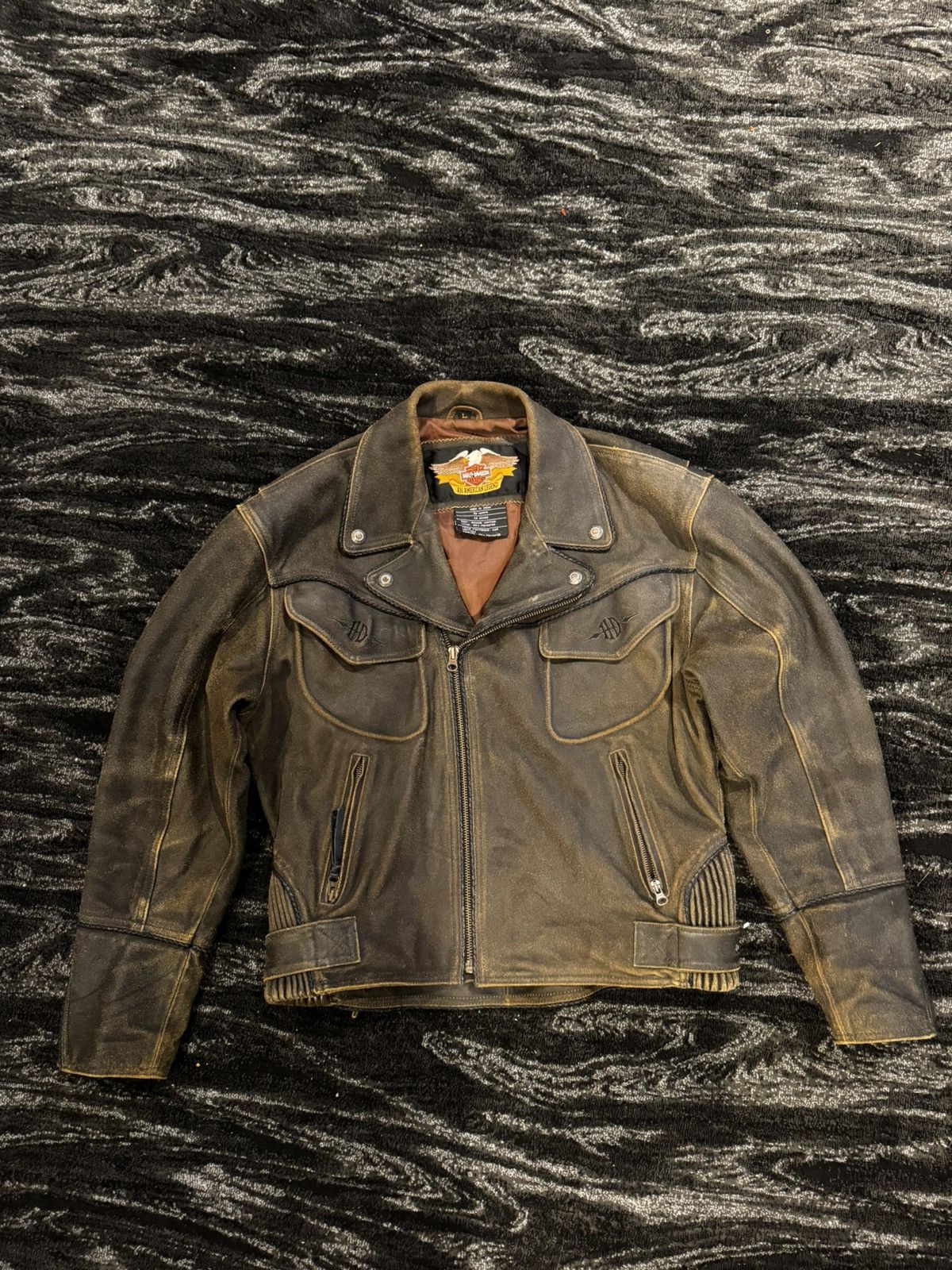 Harley Davidson Vintage Harley Davidson Leather Jacket Size US L / EU 52-54 / 3 - 1 Thumbnail