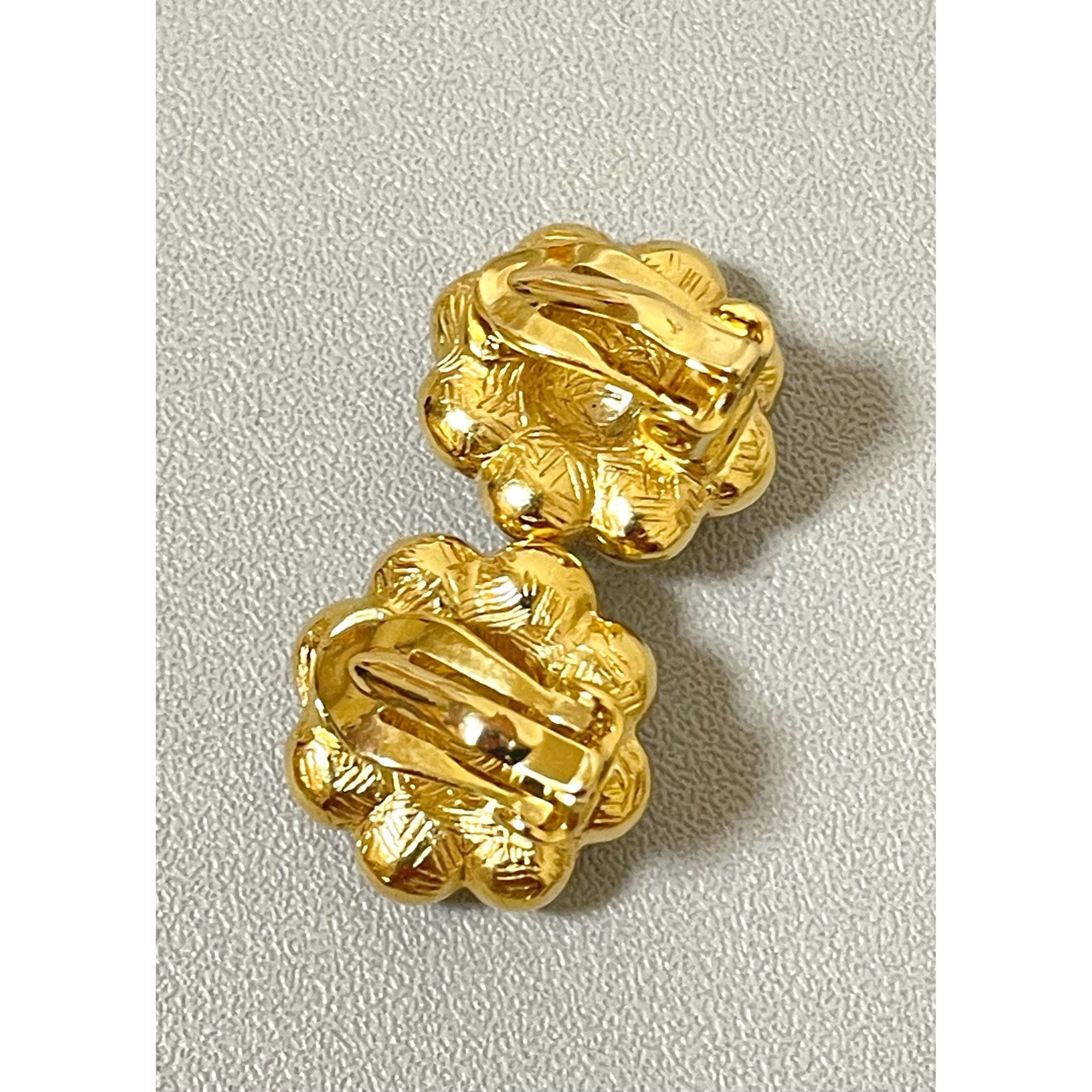 Givenchy Vintage Givenchy golden flower earrings with faux pearls Size ONE SIZE - 4 Thumbnail