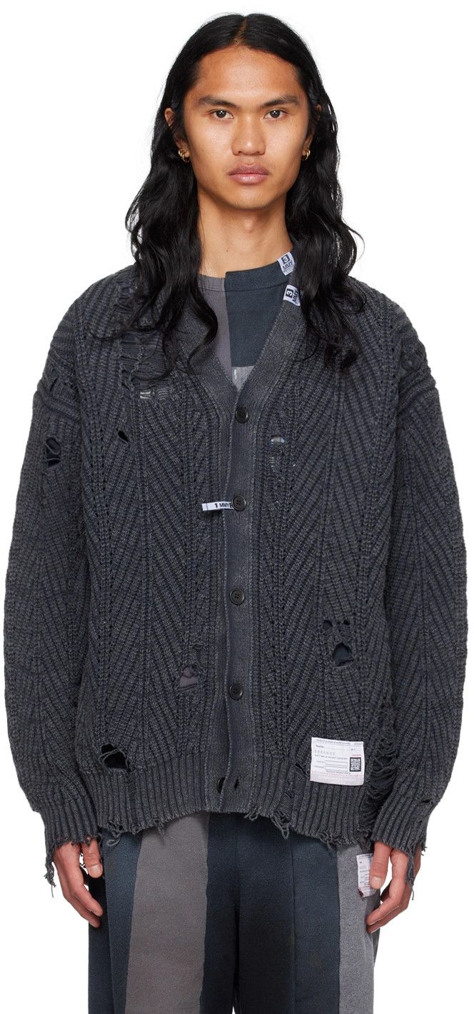 Maison MIHARA YASUHIRO Oversized Distressed Cardigan Size US S / EU 44-46 / 1 - 2 Thumbnail