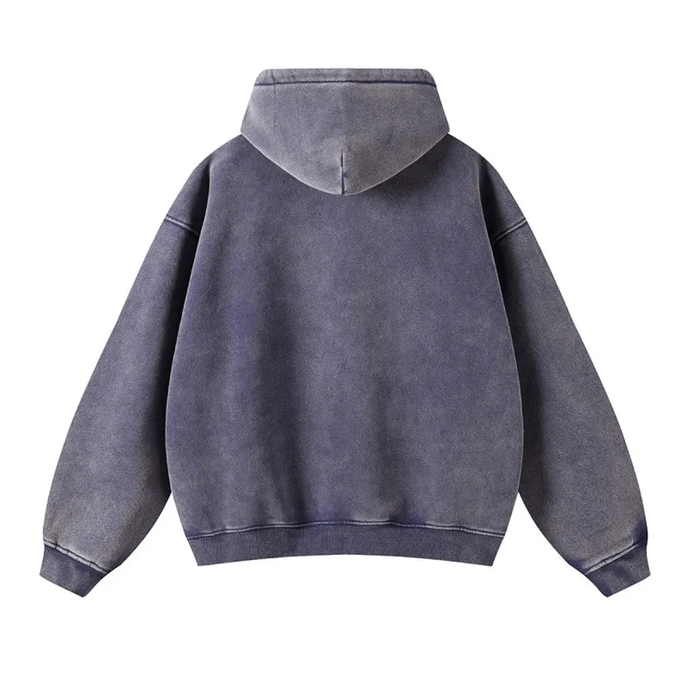 Japanese Brand × Vintage Washed Distressed Loose Zipper Hoodie Sweatshirt y2k Size US XL / EU 56 / 4 - 2 Thumbnail