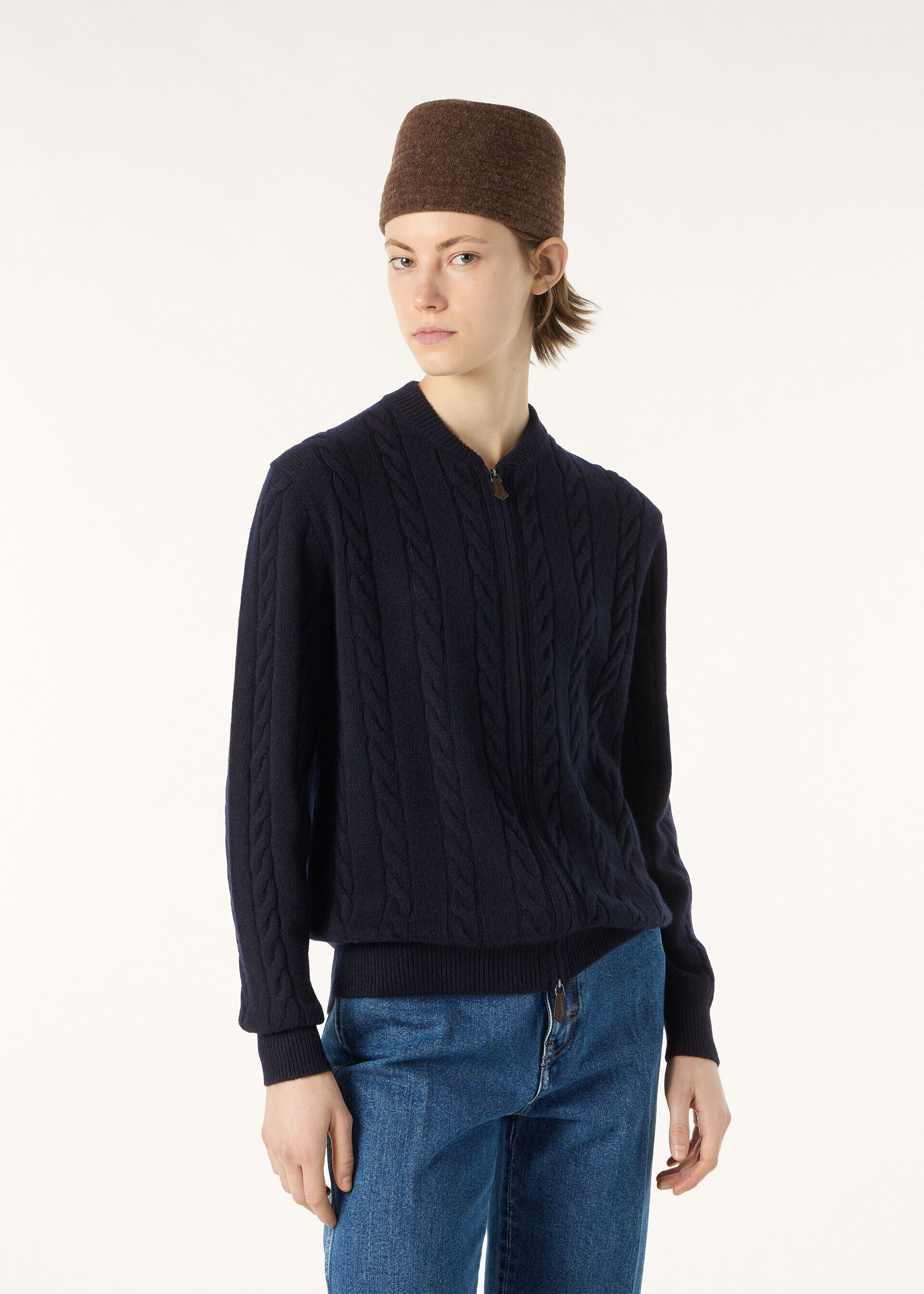 Loro Piana os11x0326 FAQ9055 Cedar Cardigan in Blue Navy Size XS / US 0-2 / IT 36-38 - 4 Thumbnail