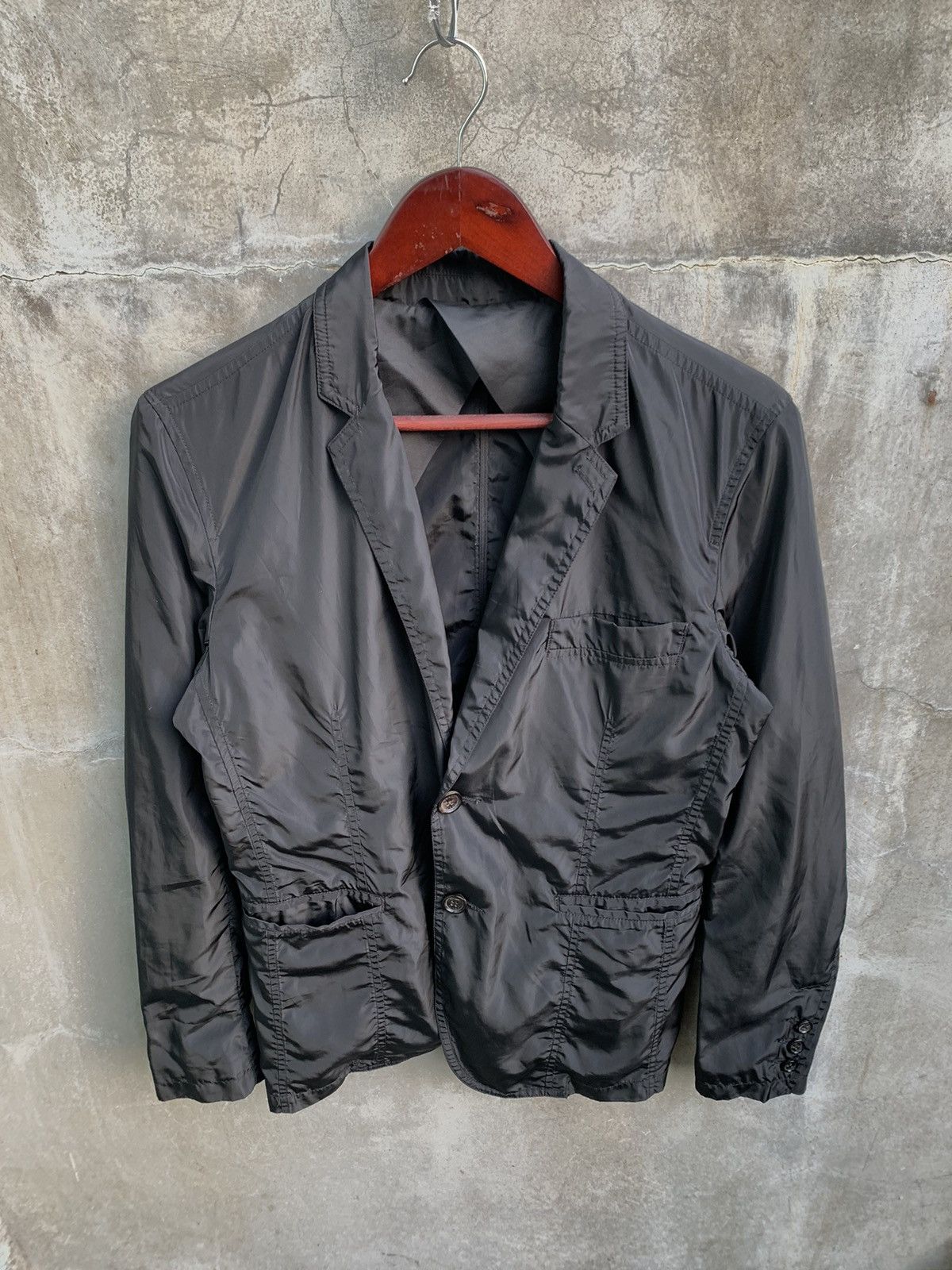 Prada Single Breasted Nylon Blazer Size 46R - 4 Thumbnail