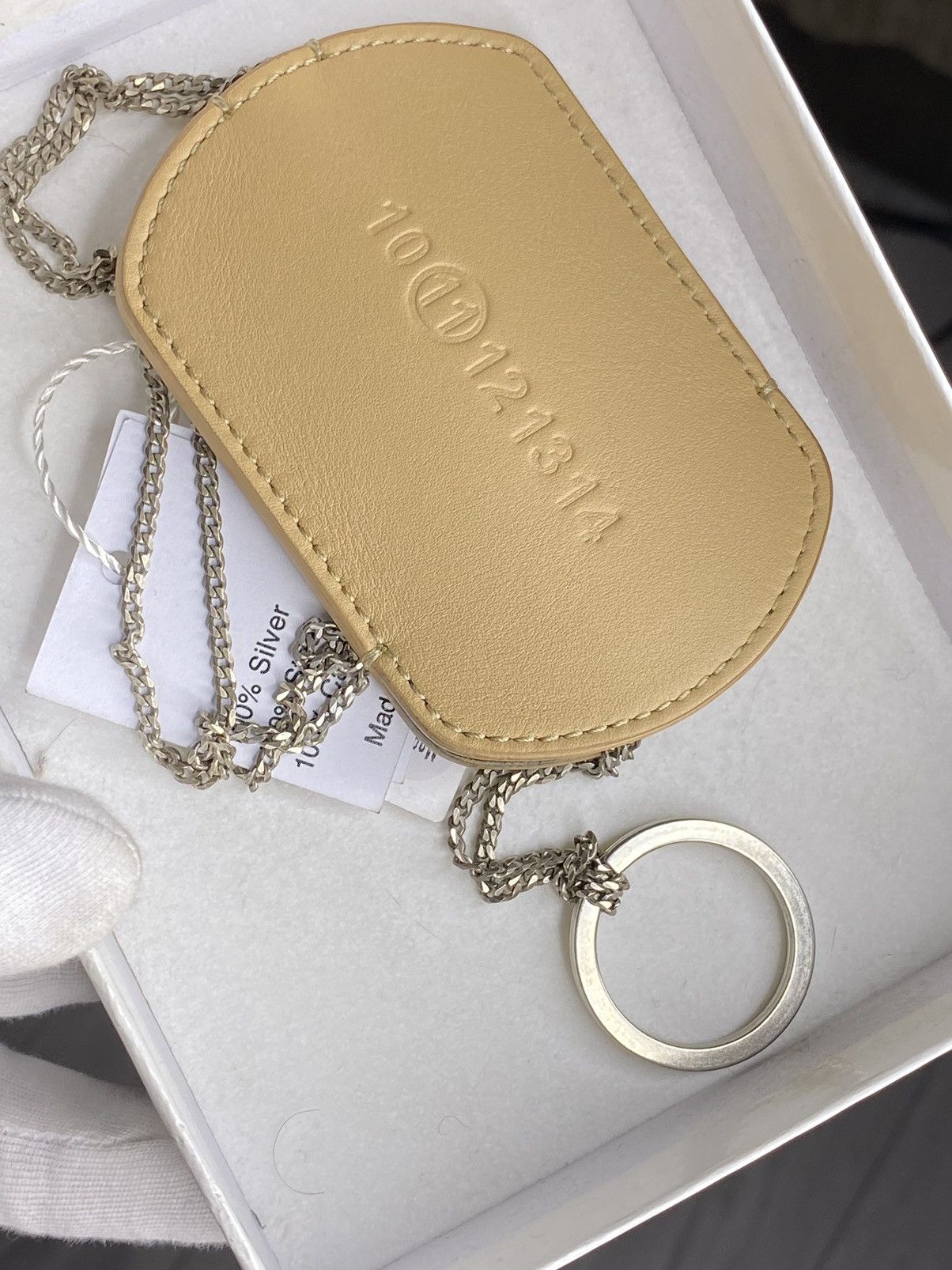 Maison Margiela NWT RRP 515$ Maison Margiela Silver & Leather Key Necklace Size ONE SIZE - 1 Thumbnail