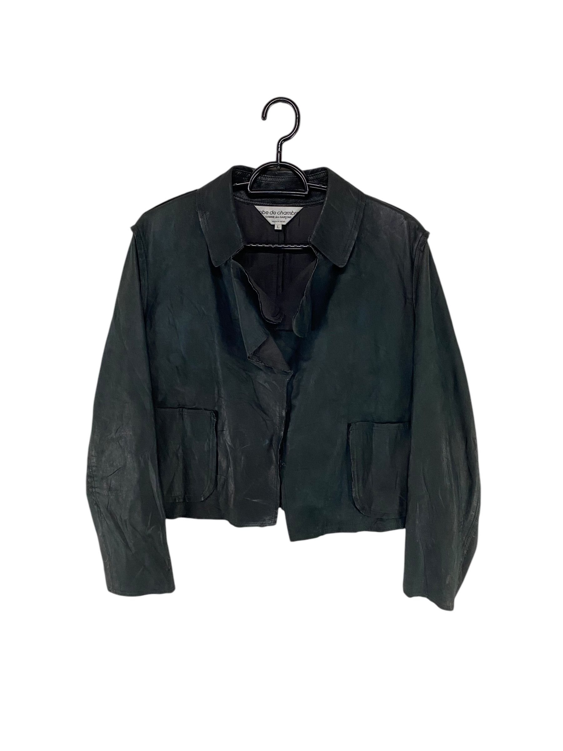 Comme des Garcons SS02 comme des garcons cowhide leather wrap jacket Size L / US 10 / IT 46 - 1 Thumbnail
