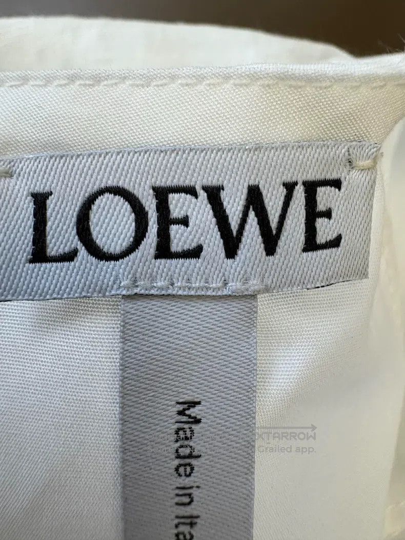 Loewe Loewe White pleated bubble sleeve shirt top off shoulder f Size XXS / US 00 / IT 34 - 5 Thumbnail