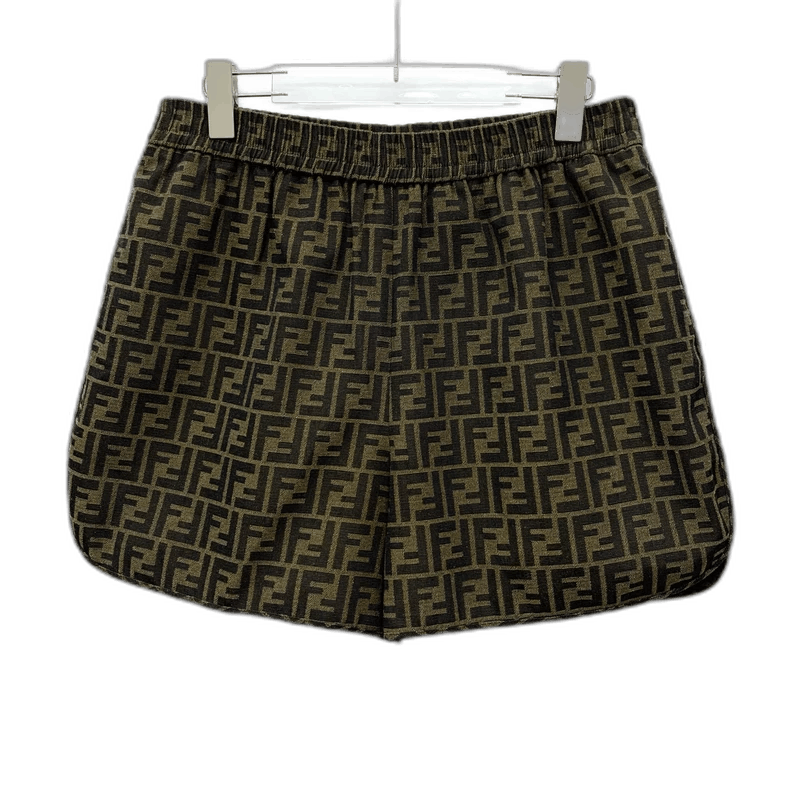 Fendi Fendi Brown Logo Print Casual Shorts Size US 42 / EU 58 - 1 Thumbnail