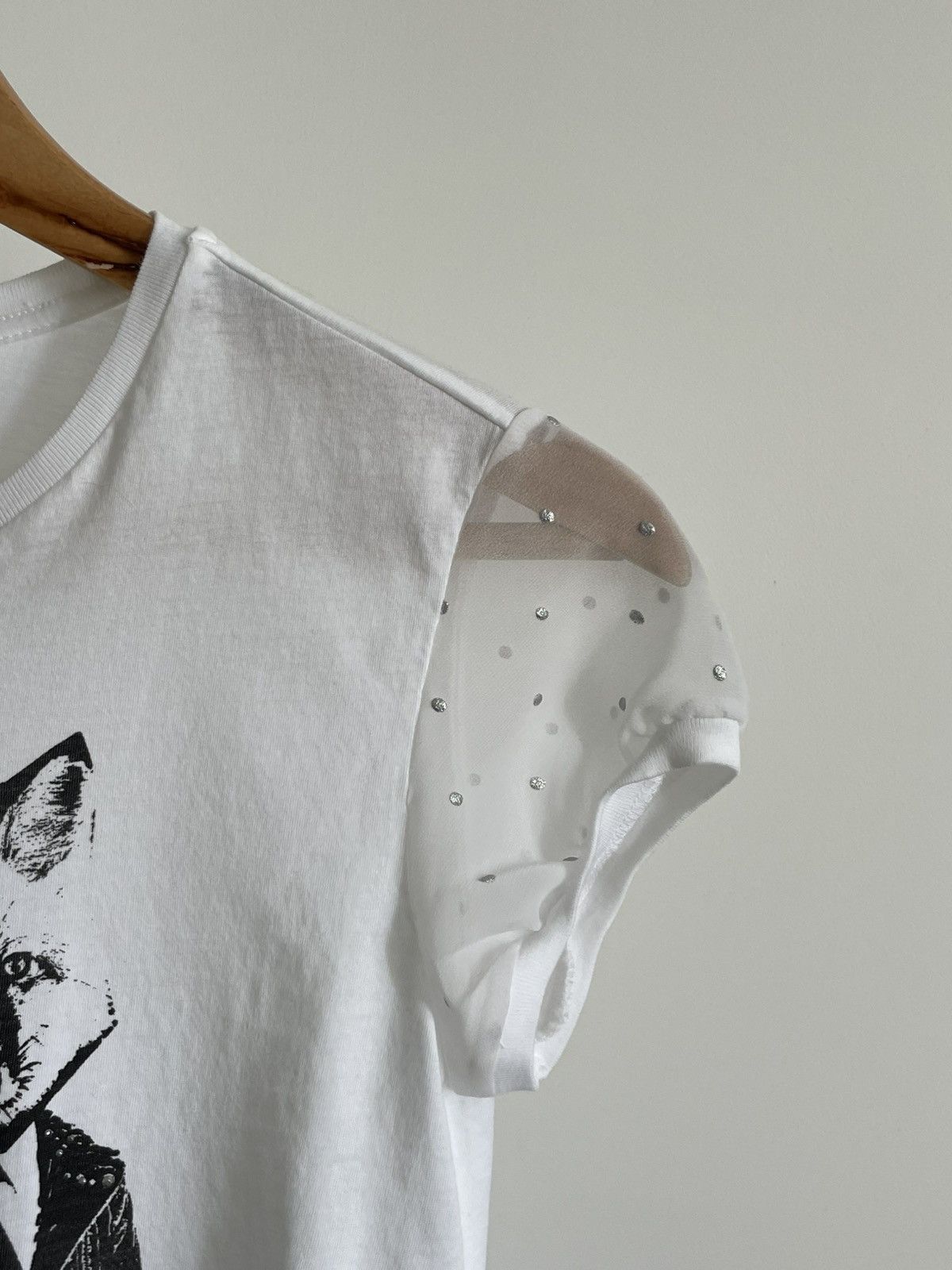 Diesel Vintage Y2K Diesel 00's T-Shirt Wolf/Cat Printed Japanese Size S / US 4 / IT 40 - 10 Thumbnail