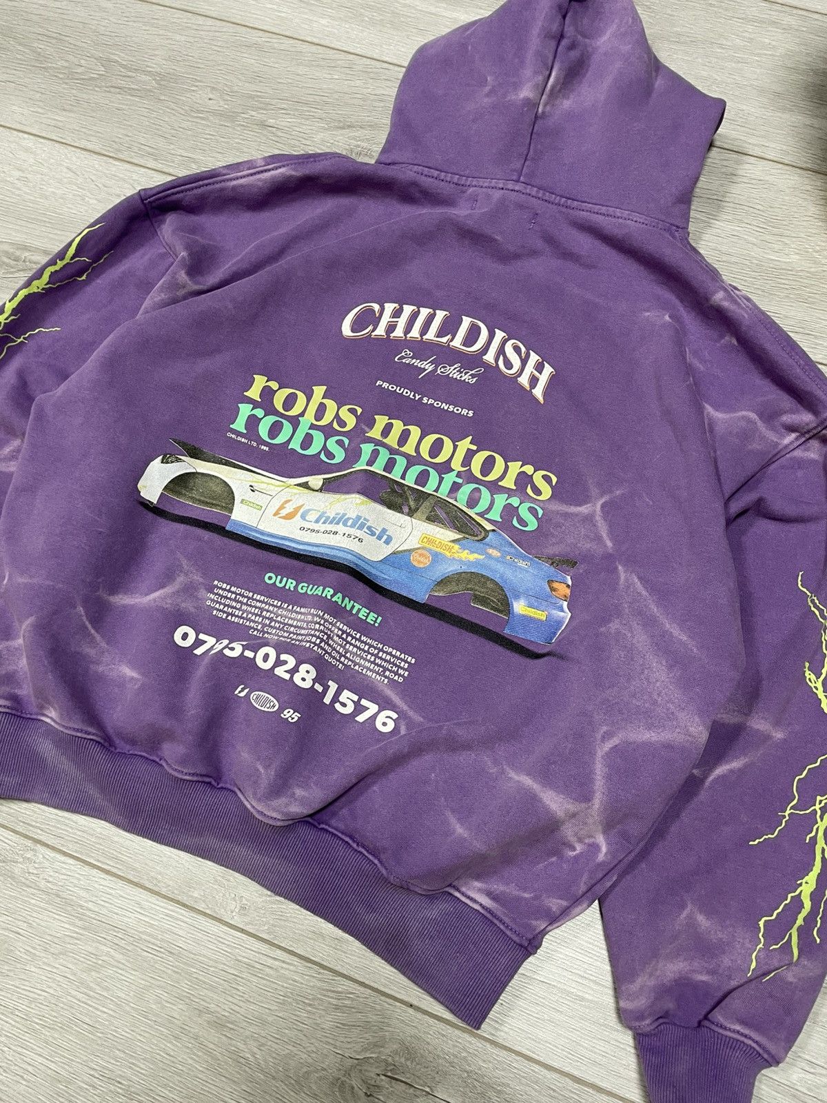 Designer Childish Robs Motors car 90s Purple Hoodie Big Logo Racing Size US M / EU 48-50 / 2 - 6 Thumbnail