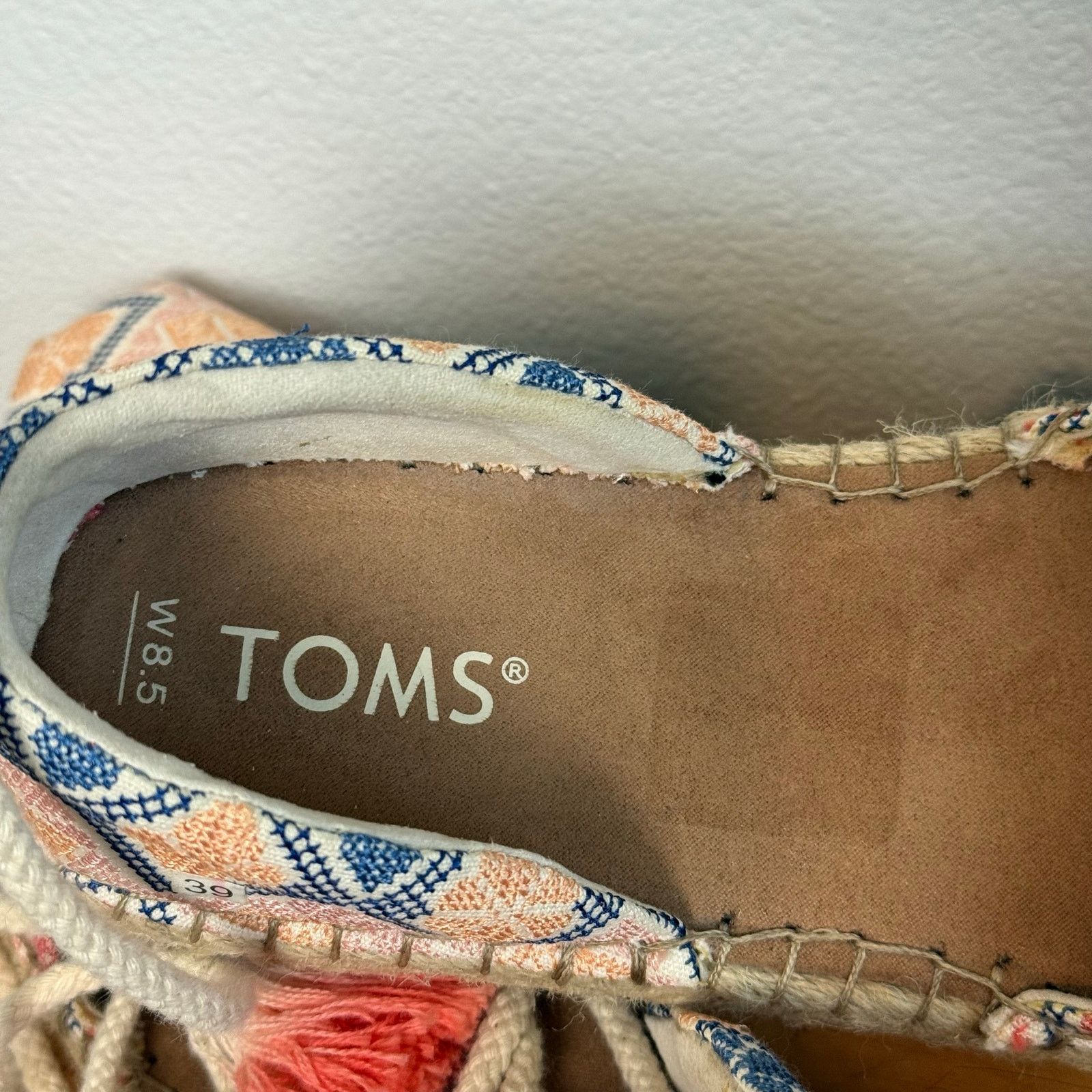 Toms Toms Katalina Espadrilles with Tassel Ties - Summer Flats Size US 8.5 / IT 38.5 - 7 Thumbnail