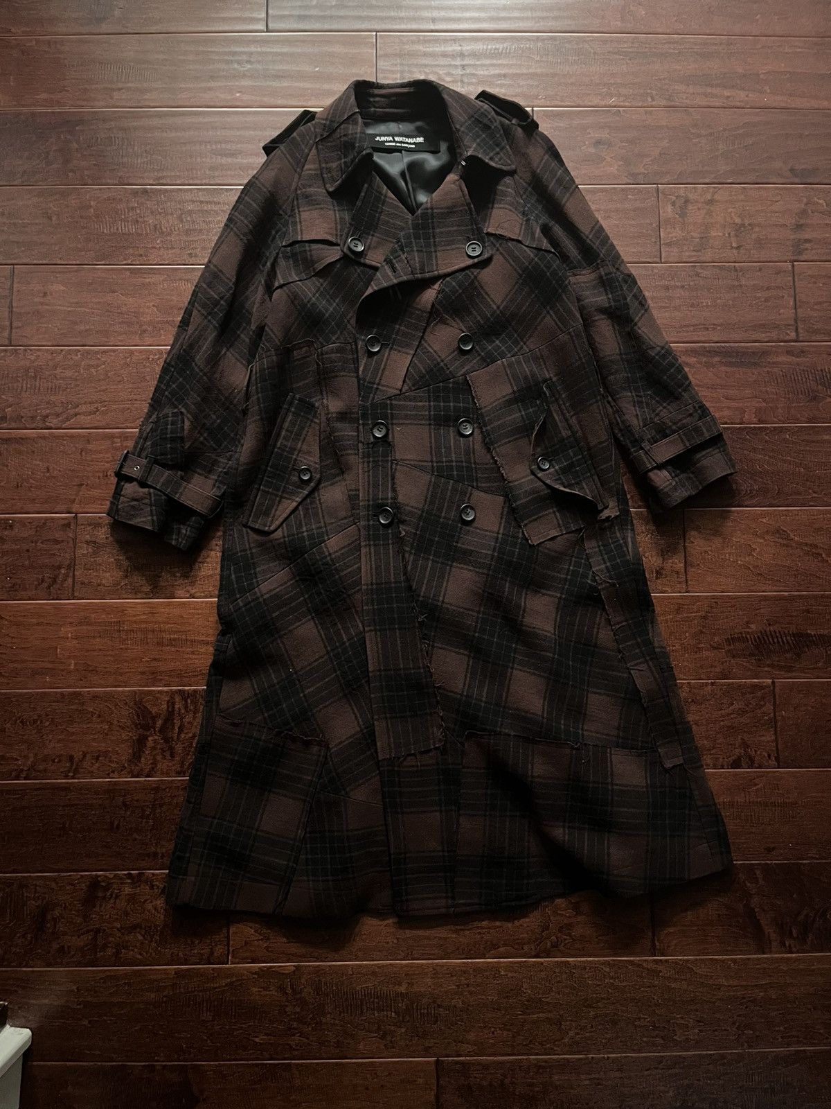 Comme des Garcons AW2002 Junya Watanabe Comme Des Garcons Tartan Trench Coat Size US M / EU 48-50 / 2 - 2 Thumbnail