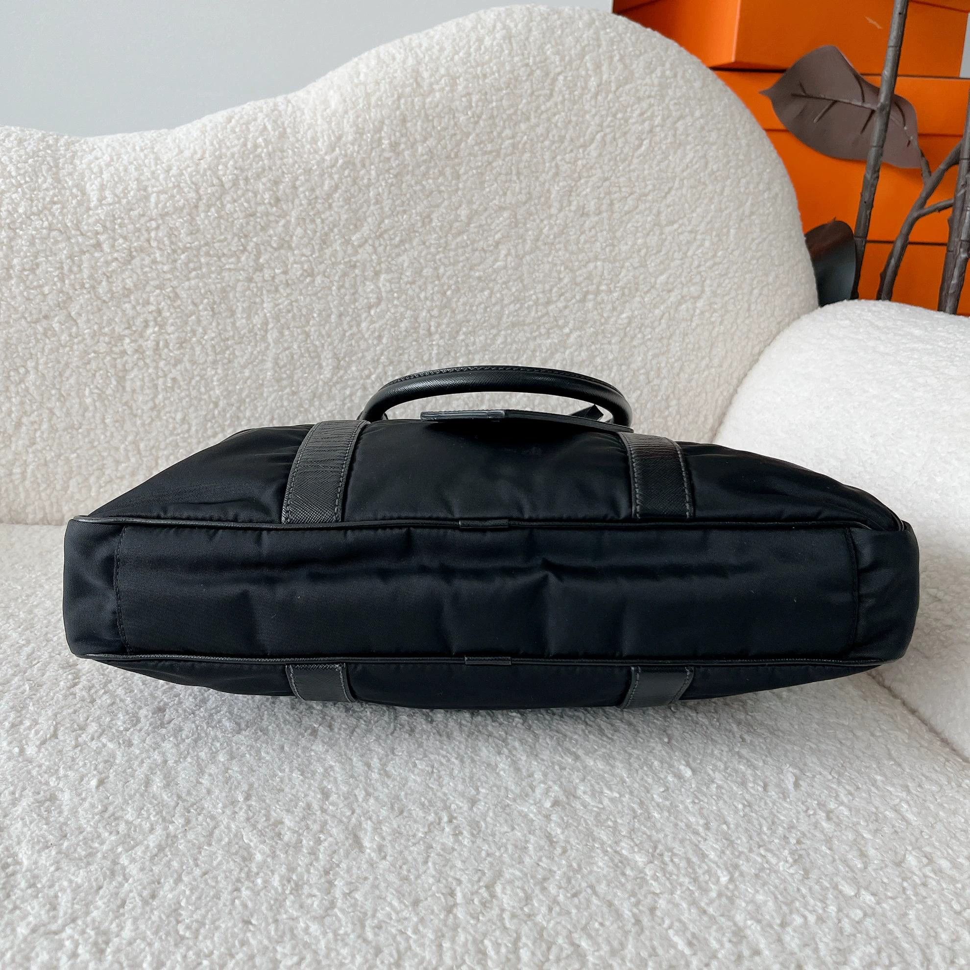 Prada Prada Black Nylon Briefcase 3613 37x7x29 Size ONE SIZE - 5 Thumbnail