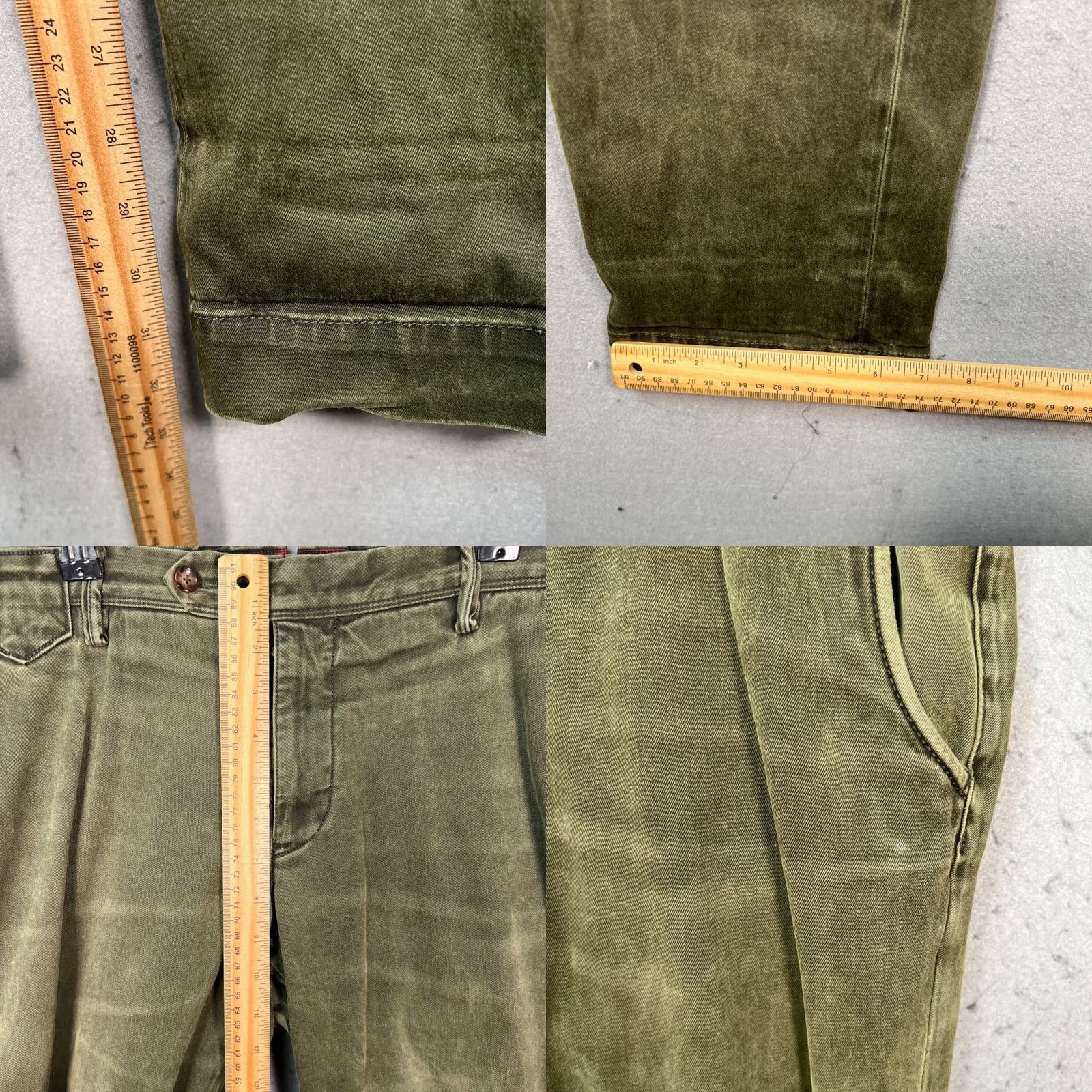 Vintage VINTAGE Rose & Born Mens 52 Olive Green Slim Fit Pants Cotton Blend Chino Flat Front Tapered Inseam 33 Mens Size US 36 / EU 52 - 8 Thumbnail