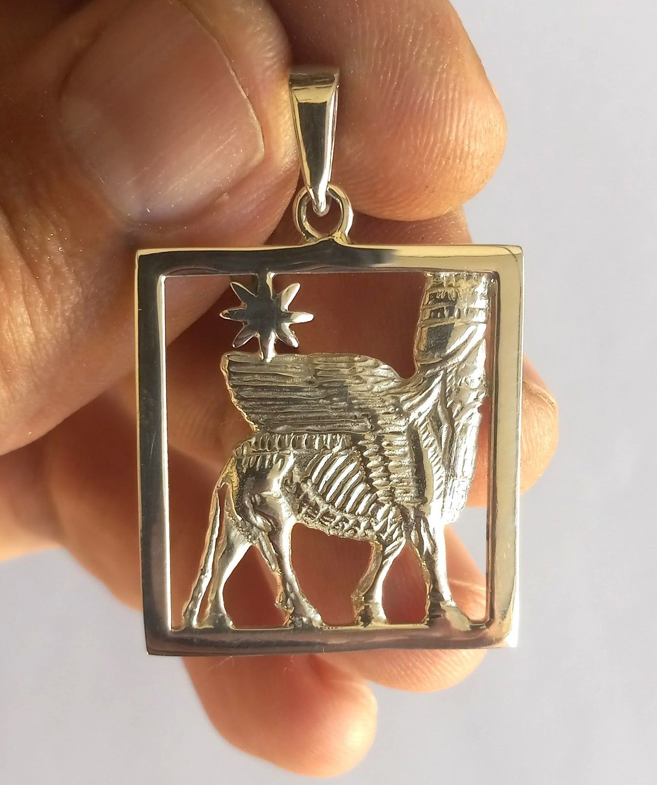 Other Lamassu pendant sterling silver framed detailed Size ONE SIZE - 3 Thumbnail