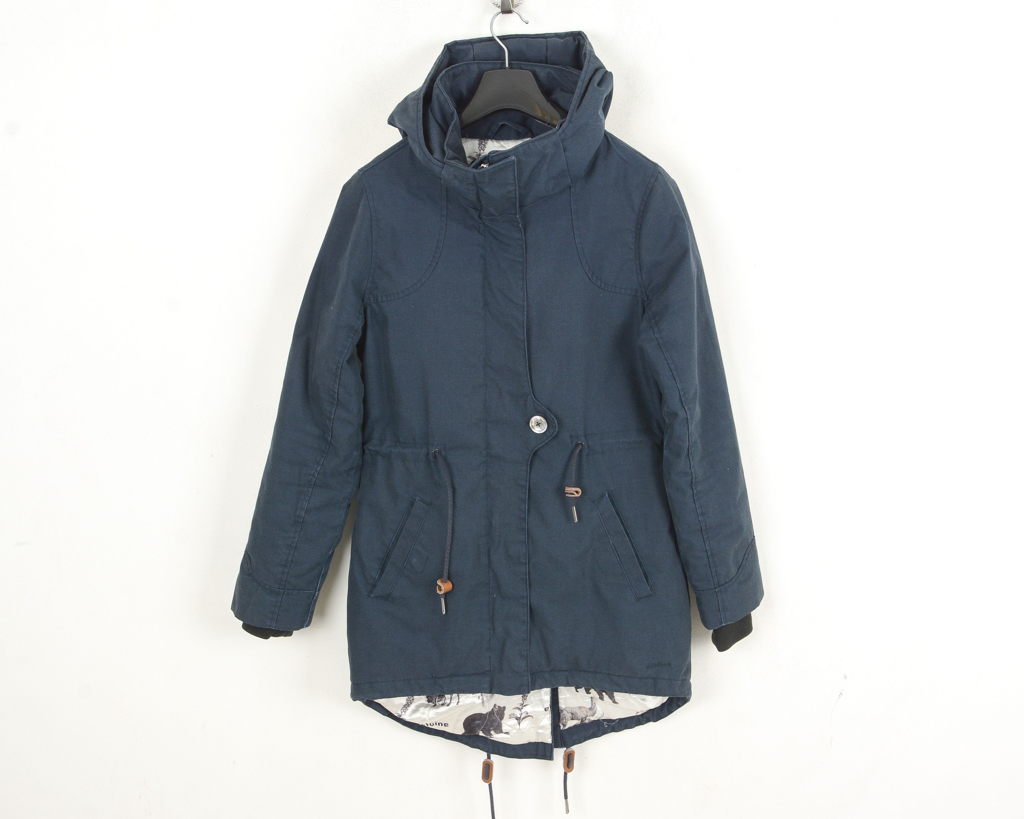 ELVINE DuPont ComforMax Women S Hooded Parka Coat Zip Up Jacket Top Size S / US 4 / IT 40 - 1 Thumbnail