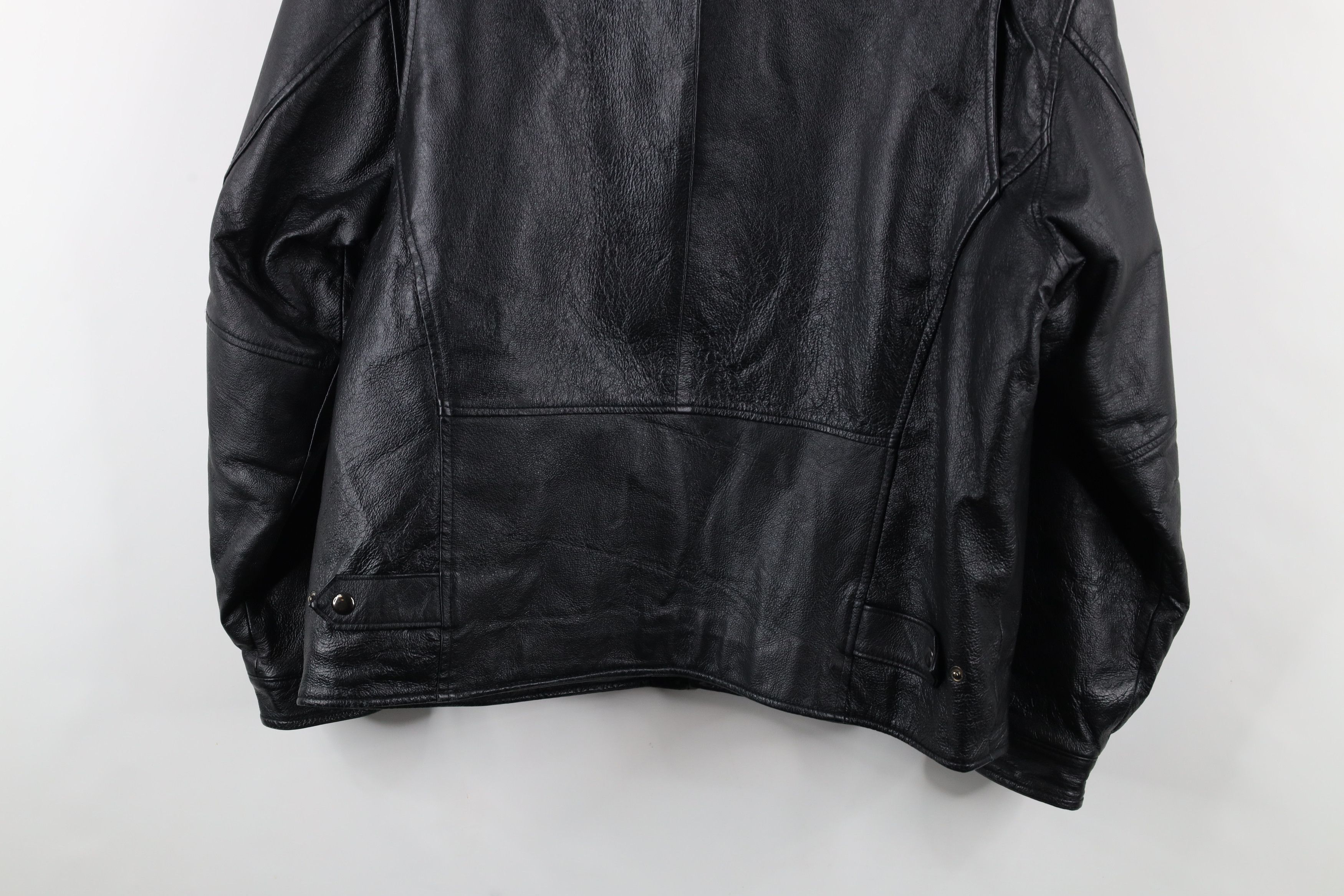 Vintage Vintage 90s Streetwear Leather Buckle Back Full Zip Jacket Size US L / EU 52-54 / 3 - 9 Thumbnail