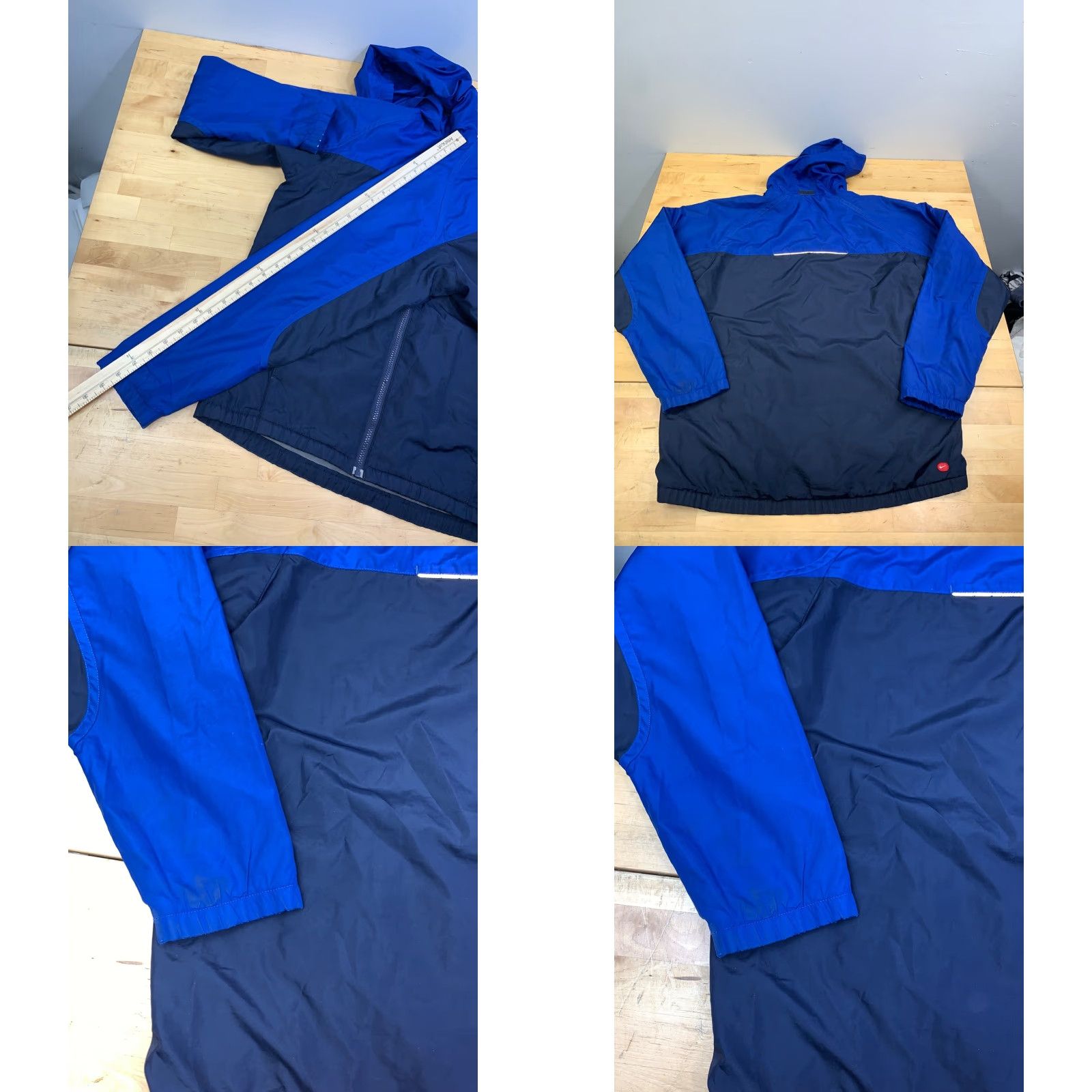 Nike VINTAGE Nike Windbreaker Mens L Blue Full Zip Hooded Pockets Y2K 12476 Size US L / EU 52-54 / 3 - 9 Thumbnail