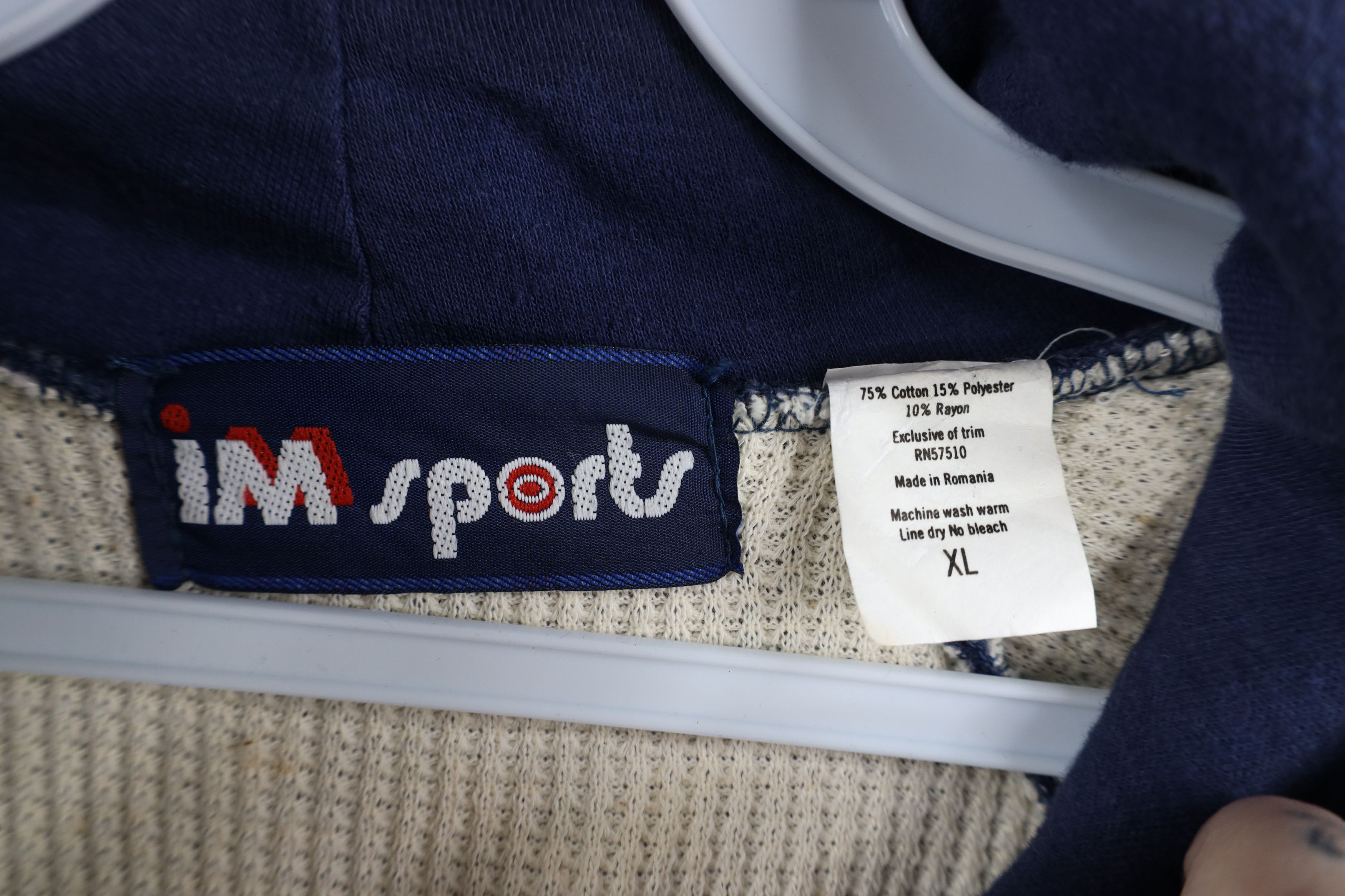 Vintage Vintage 90s Thermal Waffle Knit Lined Hoodie Sweatshirt Size US XL / EU 56 / 4 - 8 Thumbnail