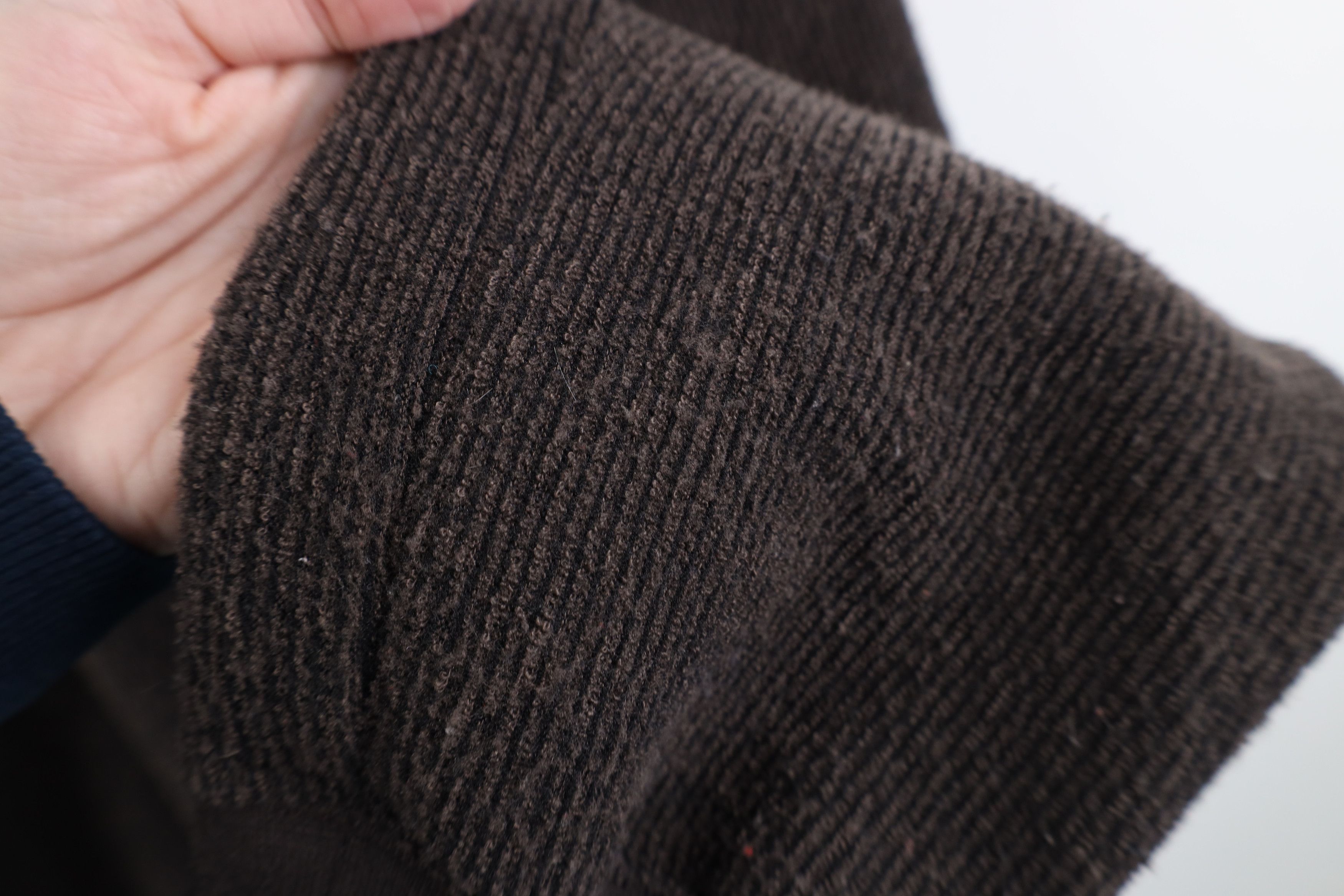 Vintage Vintage 90s Y2K Streetwear Fleece Collared Sweater Brown Size US L / EU 52-54 / 3 - 8 Thumbnail