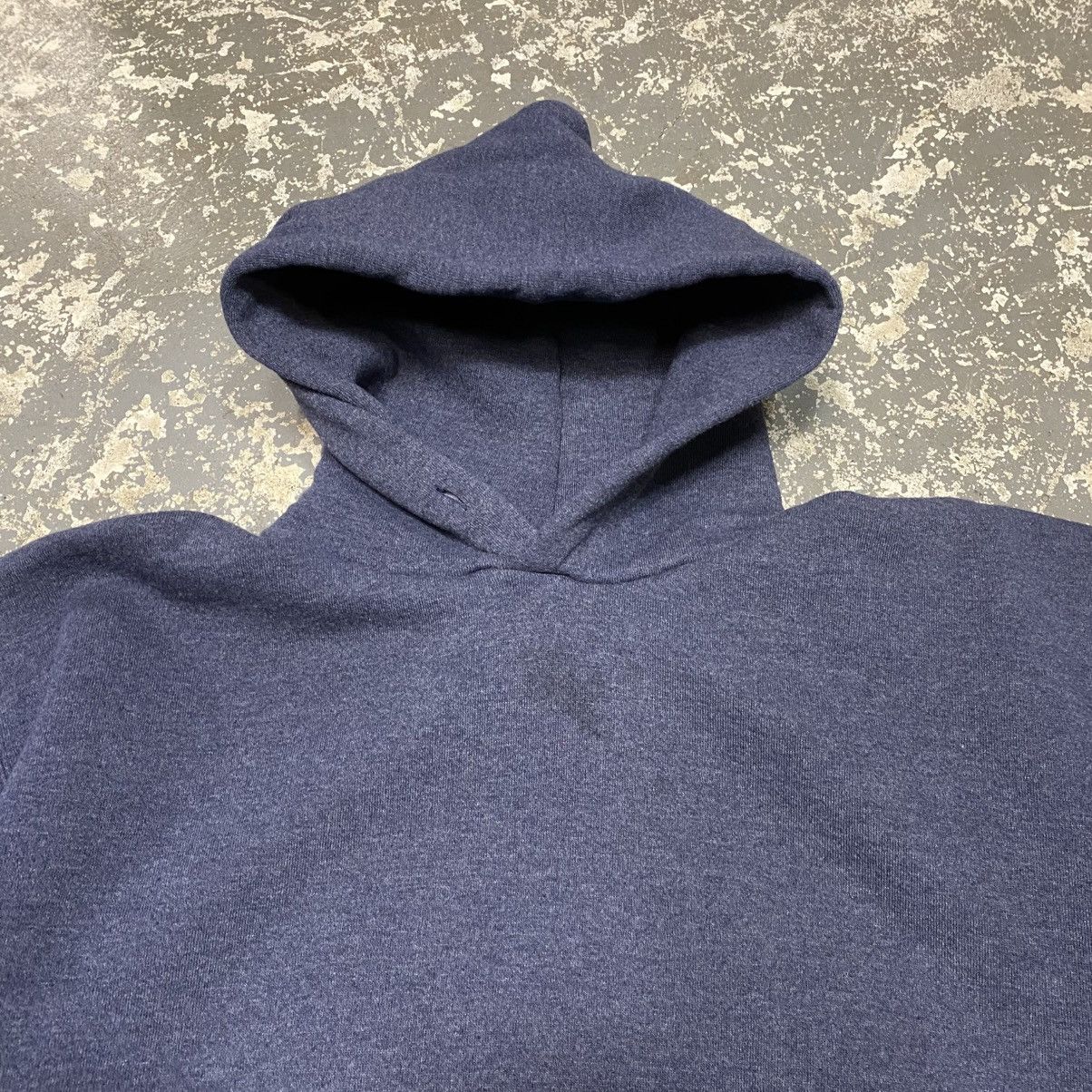 Russell Athletic × Vintage Vintage Russell Athletic Grey/Navy Blank Boxy Hoodie Size US L / EU 52-54 / 3 - 4 Thumbnail