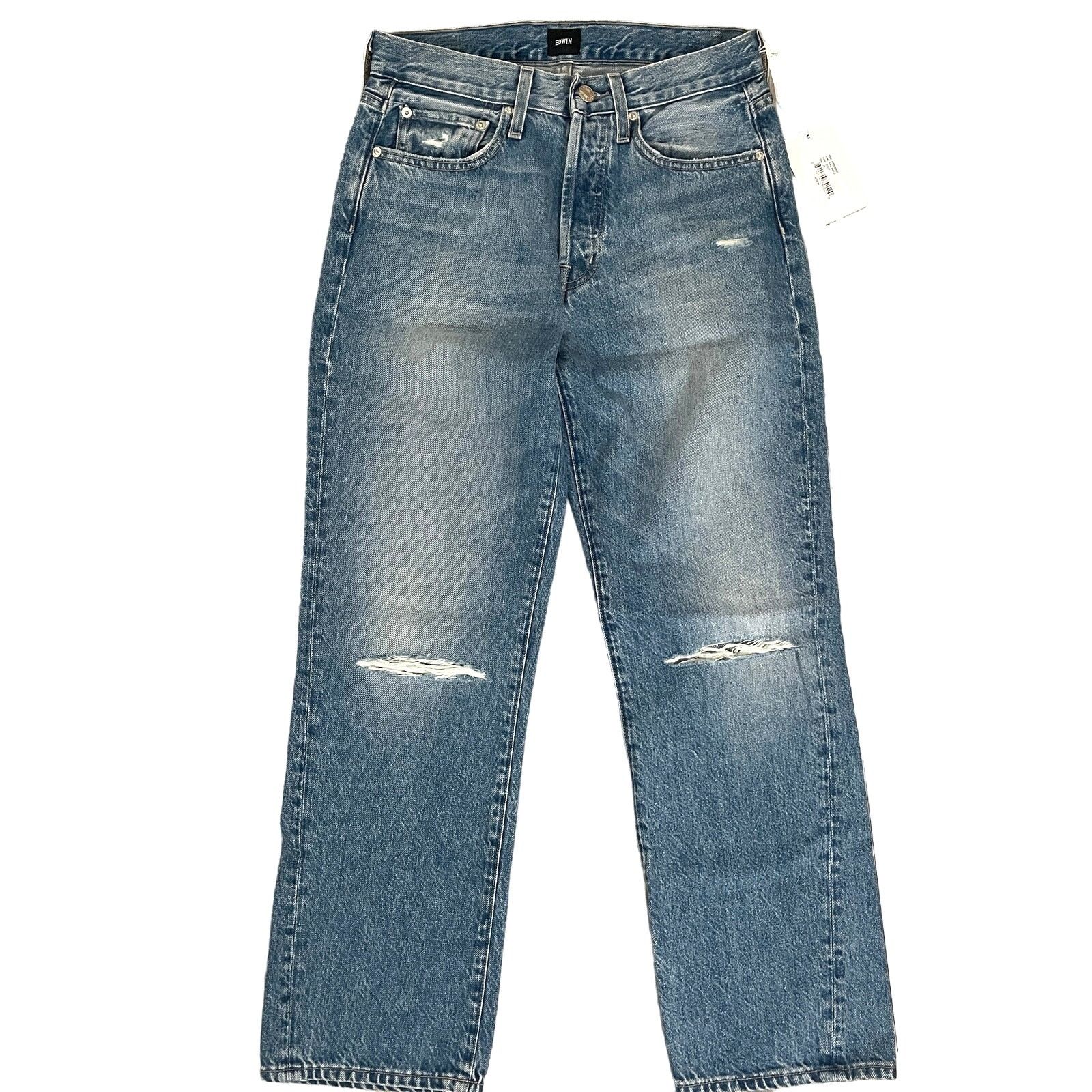 Edwin Edwin Kali Ankle Straight Leg Jeans Quest - Size 26 - $218 Size 26" / US 2 / IT 38 - 2 Thumbnail