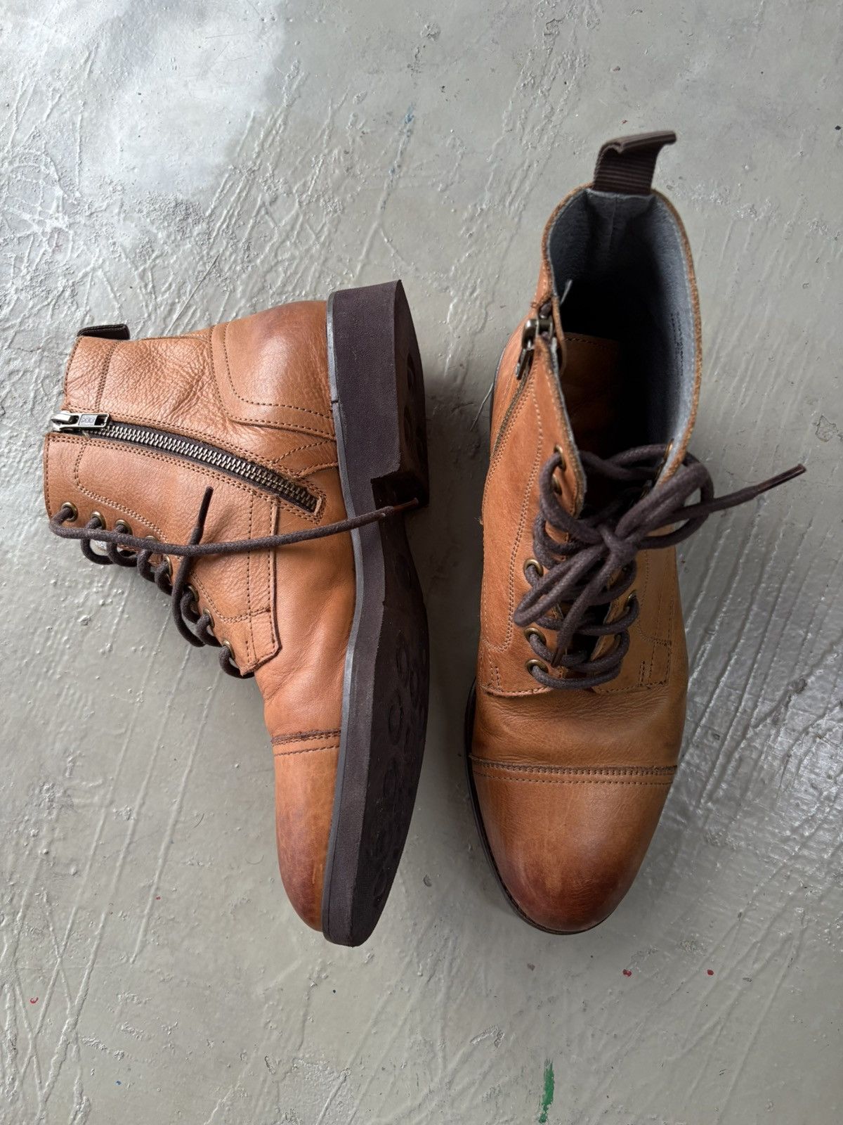 Alfredo Bannister Alfredo Bannister Patina Brown Leather Boots Size US 8 / EU 41 - 2 Thumbnail