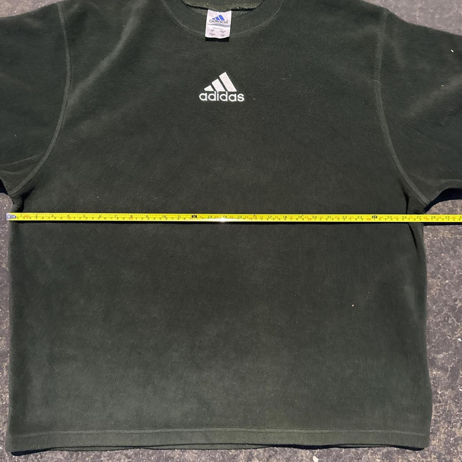 Adidas Vintage Green Fleece Adidas Crewneck – Size XL Size US XL / EU 56 / 4 - 5 Thumbnail