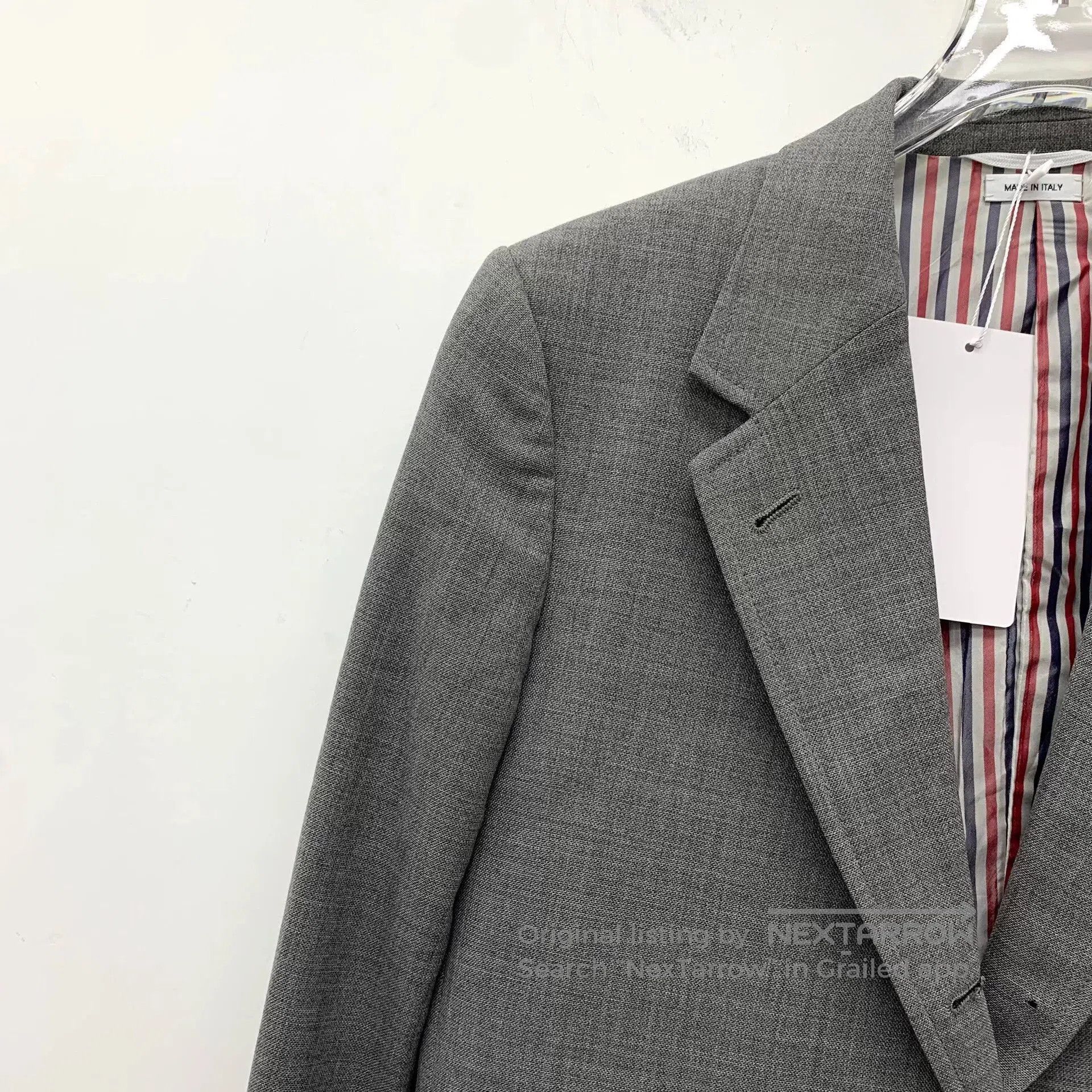 Thom Browne Thom Browne Gray Wool Lapel Suit Jacket. Size US XS / EU 42 / 0 - 3 Thumbnail