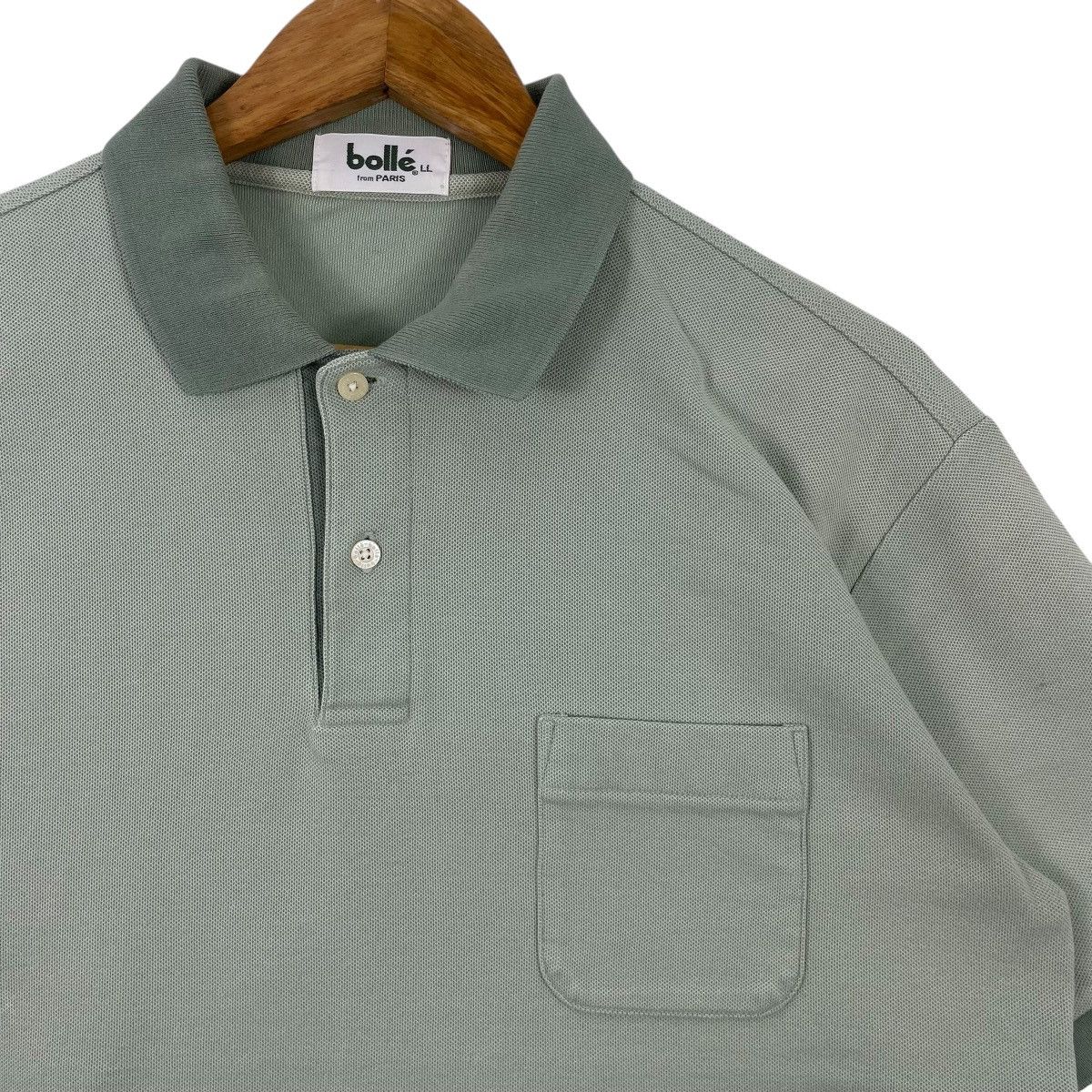 Bolle × Vintage Vintage 90s BOLLE Paris Collar Polo Shirt Size US L / EU 52-54 / 3 - 3 Thumbnail