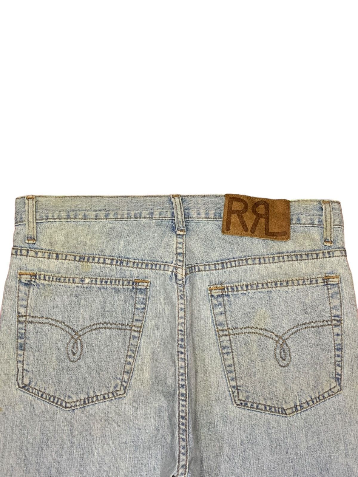 Polo Ralph Lauren Vintage / Y2K RRL Ralph Lauren Mud Wash Distress Loose Jeans Size US 33 - 8 Thumbnail