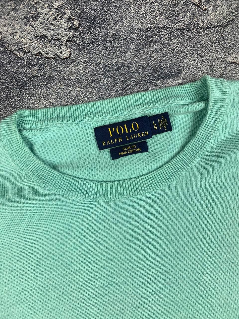 Polo Ralph Lauren Polo Ralph Lauren Cotton Sweater L Turquoise Crew Neck Jumpe Size US L / EU 52-54 / 3 - 7 Thumbnail