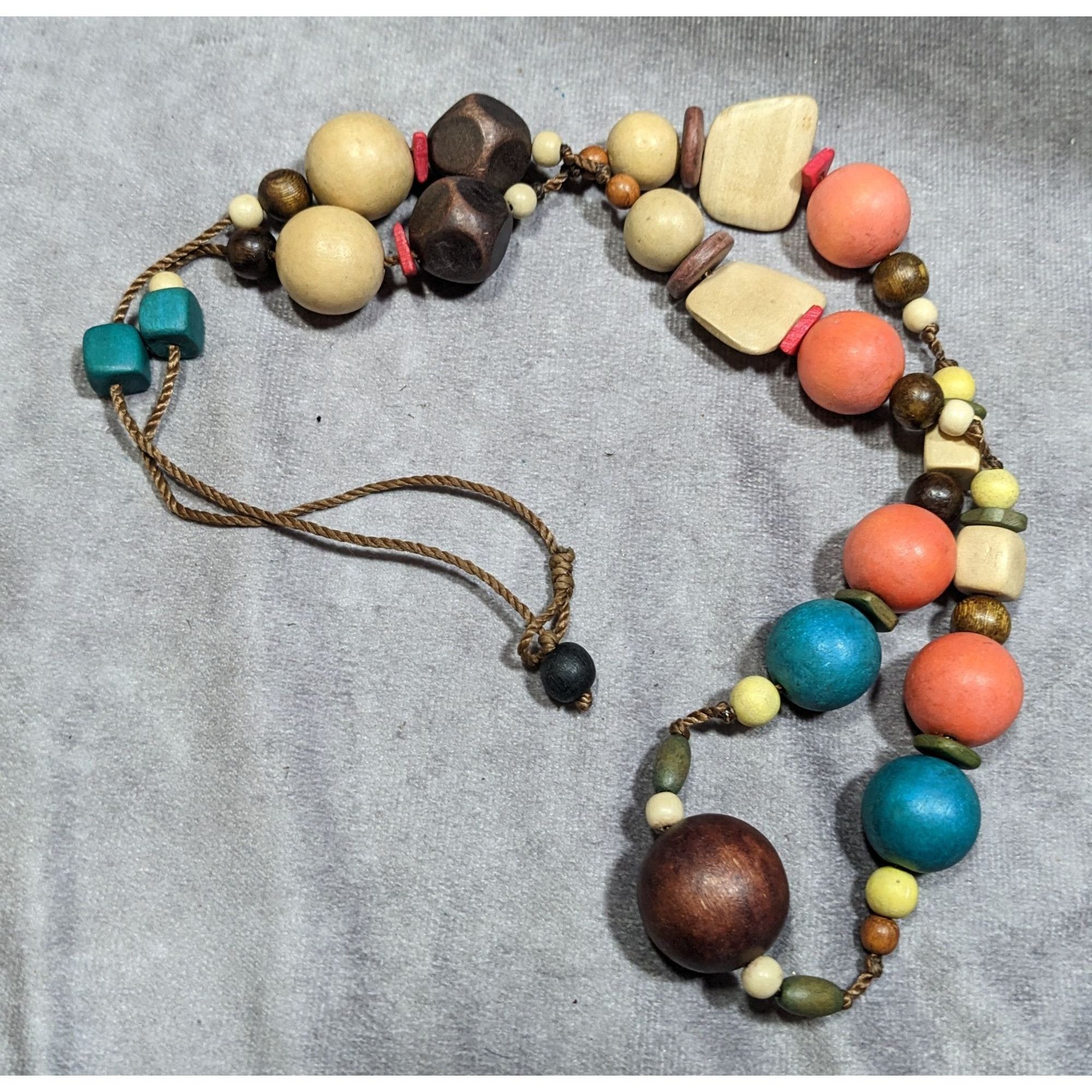 Other Rainbow Chunky Wood Beaded Statement Necklace Size ONE SIZE - 8 Thumbnail