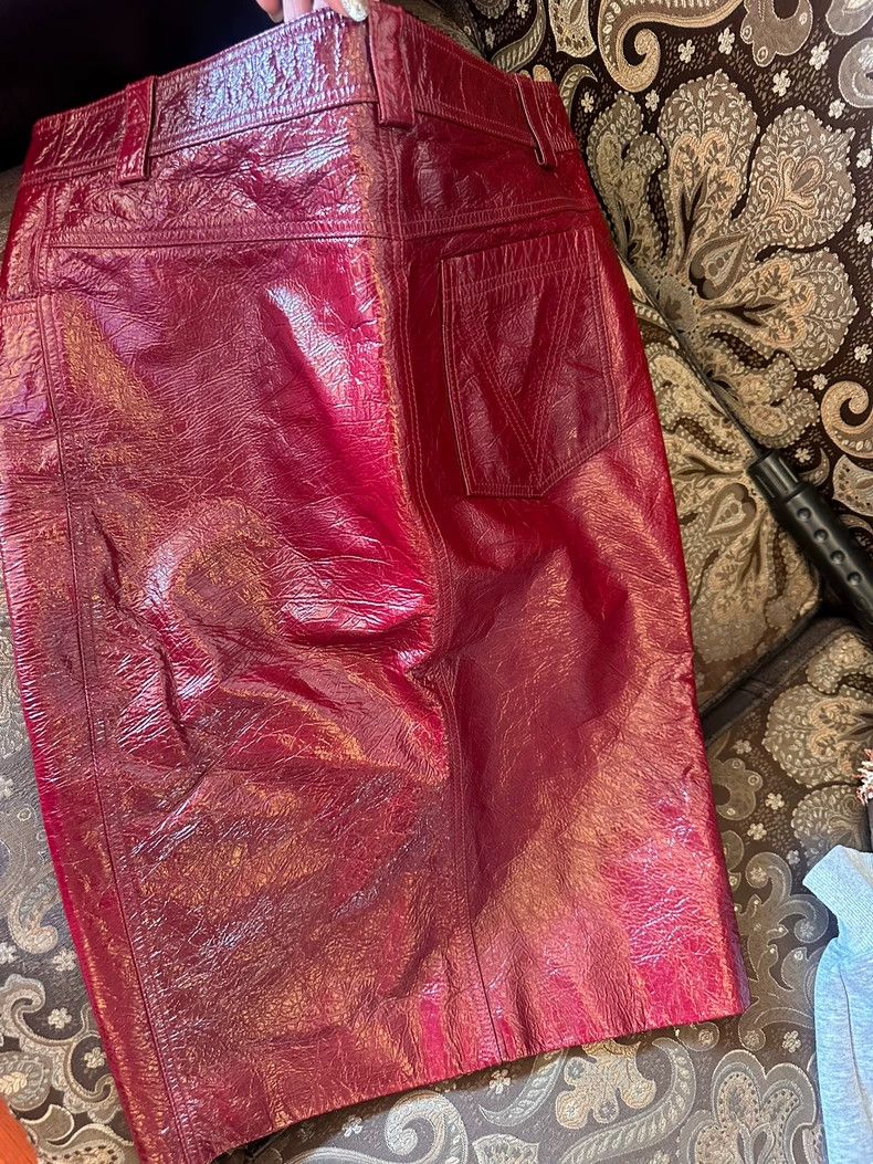 Versace Versace Angora red pencil skirt Size 37" - 2 Thumbnail
