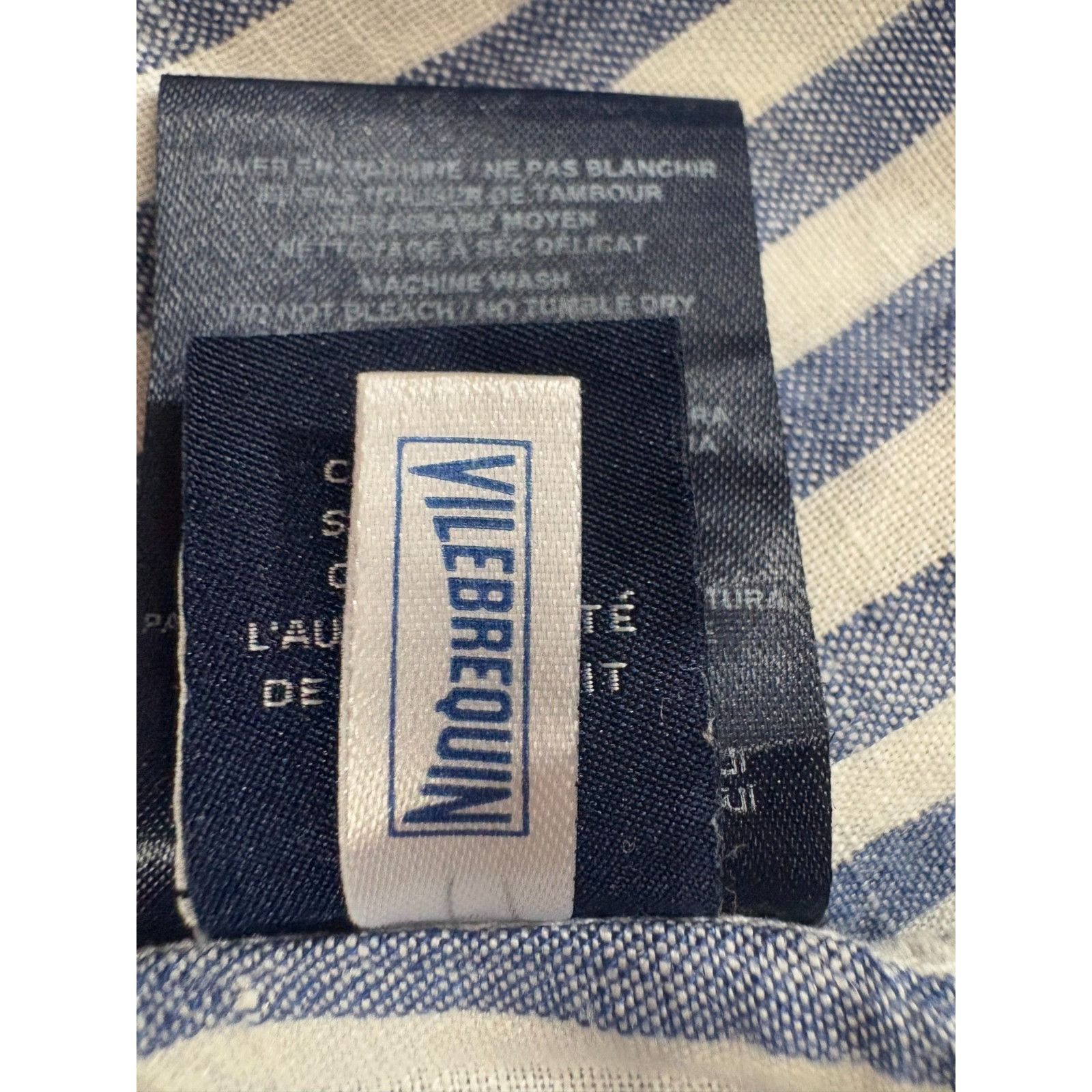 Vilebrequin Vilebrequin 100% Linen Striped Shirt size L color blue ivory Size US L / EU 52-54 / 3 - 6 Thumbnail