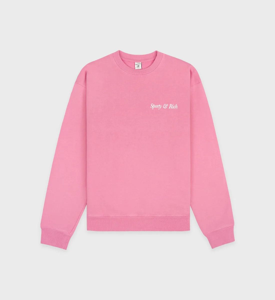 Sporty & Rich o1mle0525 Hwcny Crewneck Sweatshirt in Pink Size M / US 6-8 / IT 42-44 - 1 Thumbnail