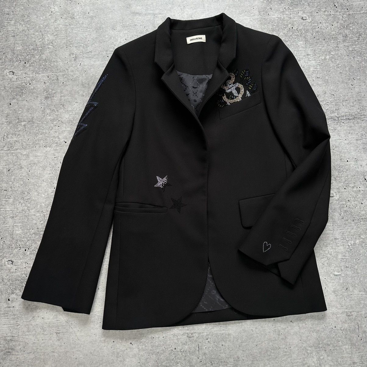 Zadig & Voltaire Zadig Voltaire Viva Strass Star Blazer Black Women’s Size 34 Size XS / US 0-2 / IT 36-38 - 1 Thumbnail