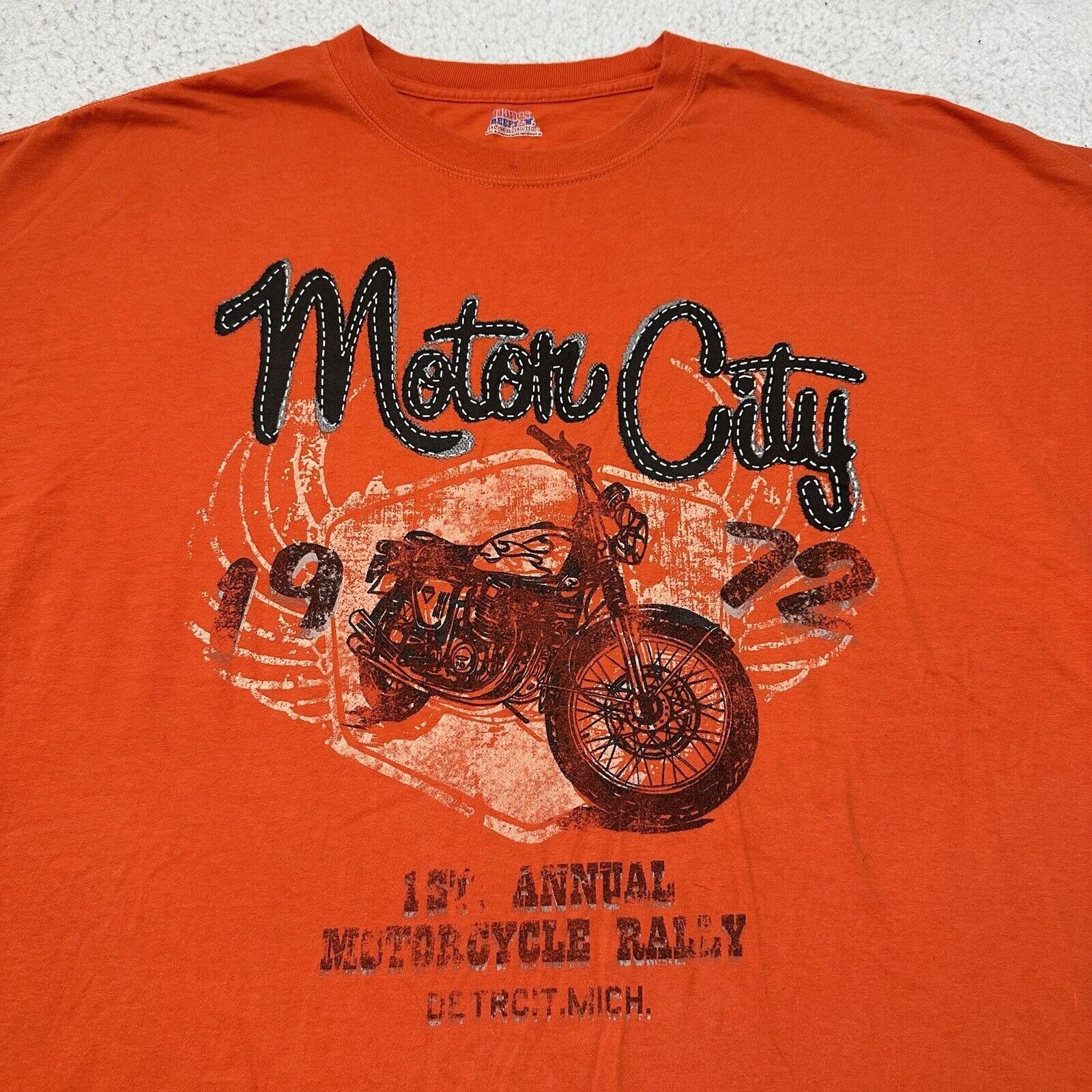Hanes Motor City 3XL 1st Annual Motorcycle Rally Detroit Tee Size US XXL / EU 58 / 5 - 2 Thumbnail