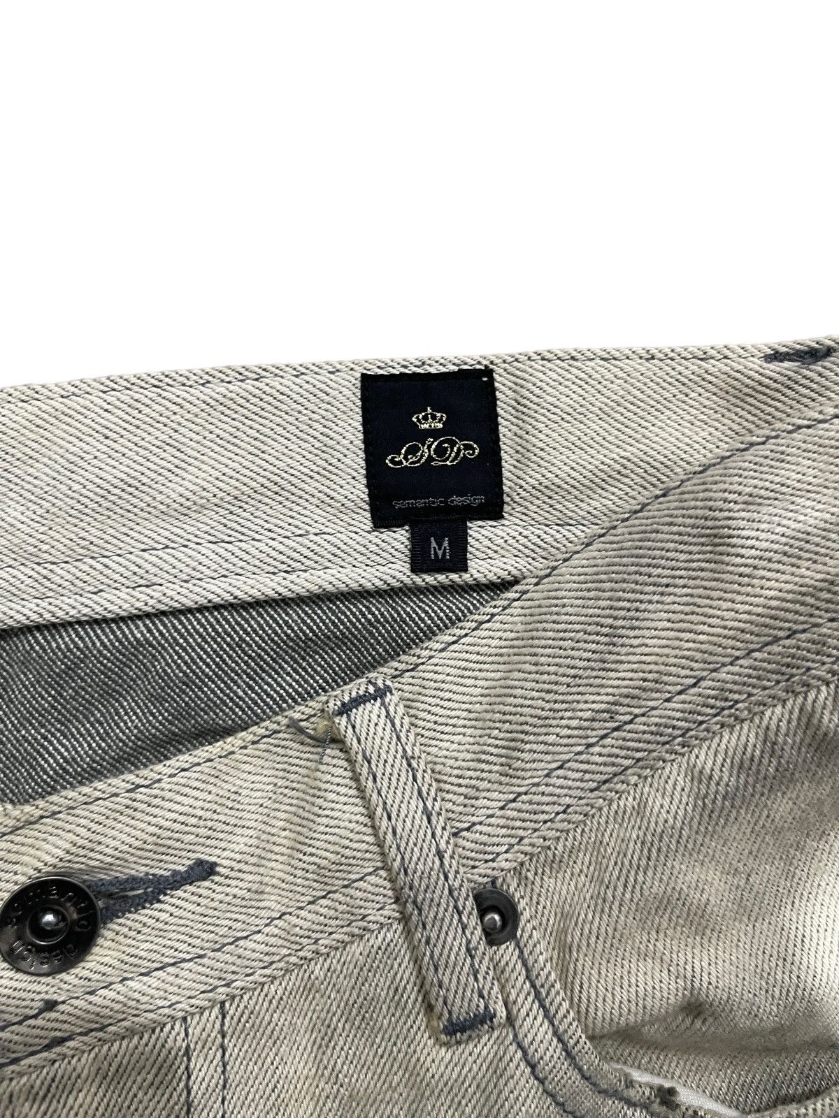 semanticdesign Vintage Semantic Design Style Flare Jeans ! Rare Design Size US 31 - 18 Thumbnail