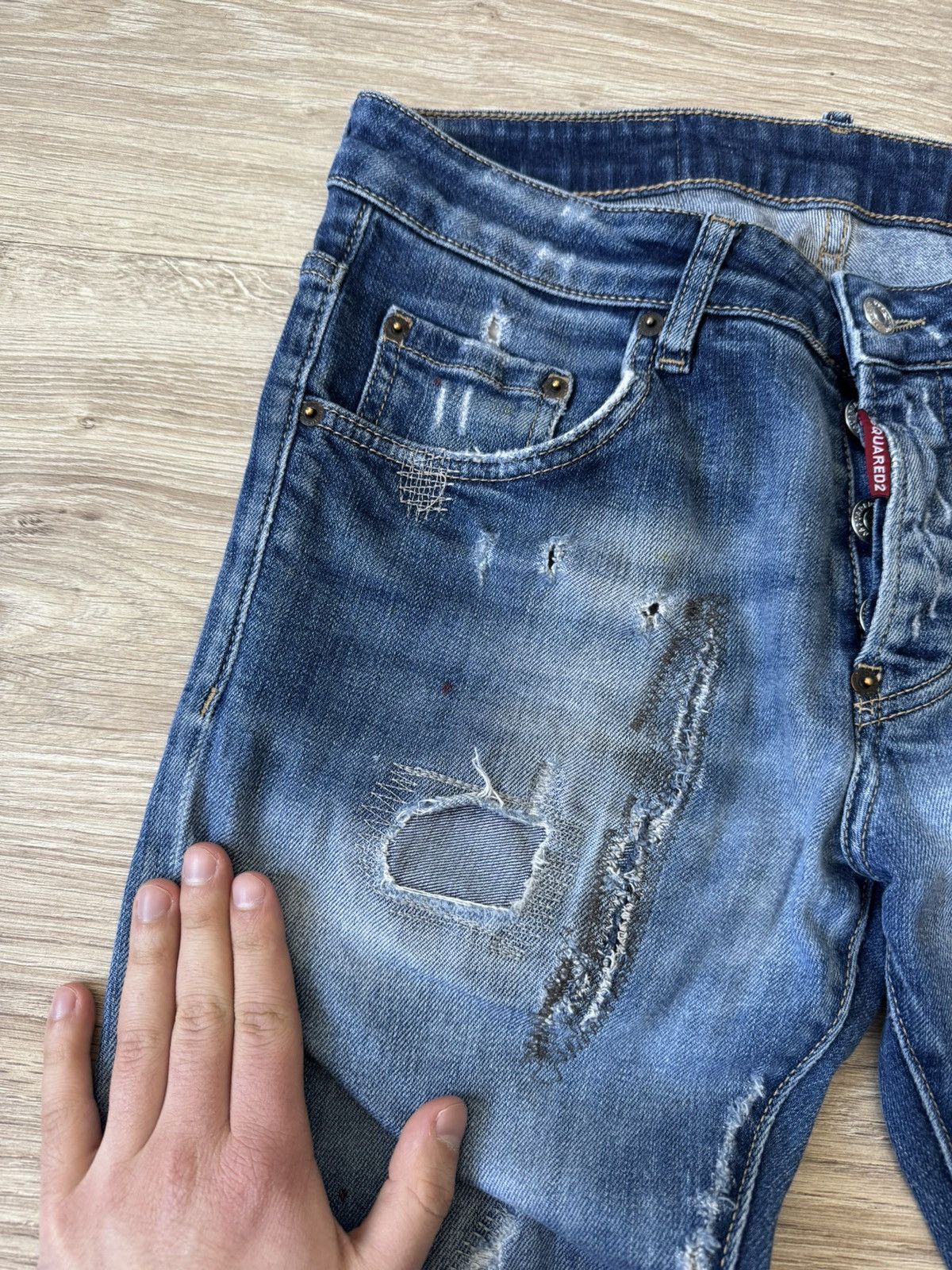 Dsquared2 Dsquared2 Distressed Painted Denim Jeans Size US 30 / EU 46 - 3 Thumbnail