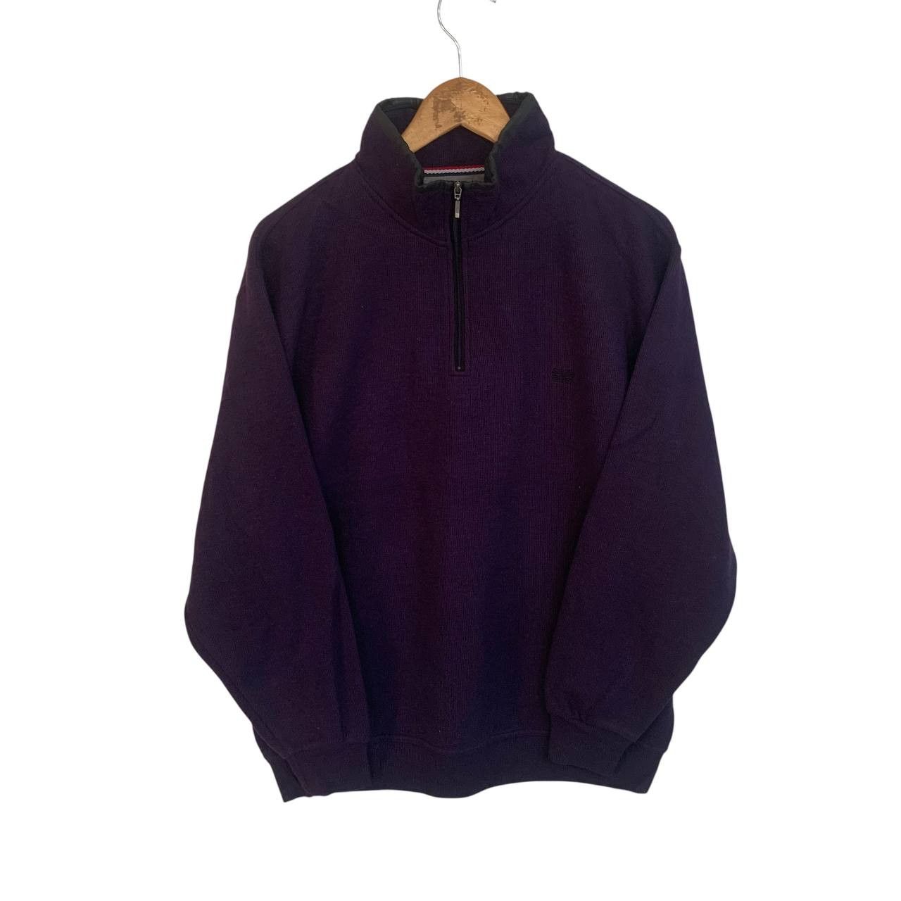 Michiko Koshino London Plain Half Zip Purple Rare Michiko London Jumper Sweatshirt Size US L / EU 52-54 / 3 - 1 Thumbnail