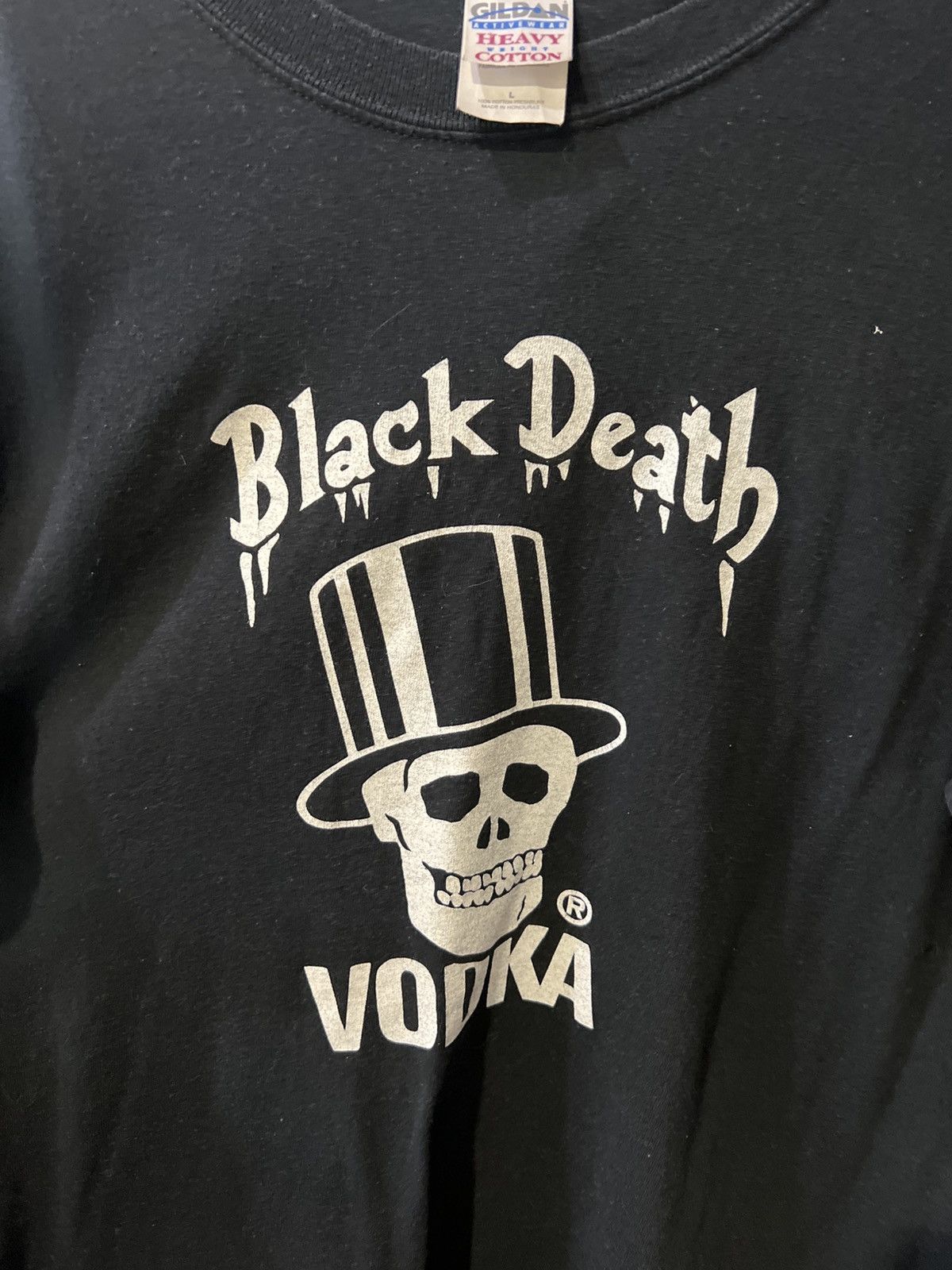 Band Tees × Vintage 1992 VINTAGE SLASH BLACK DEATH VODKA DRINK IN PEACR T SHIRT Size US L / EU 52-54 / 3 - 4 Thumbnail