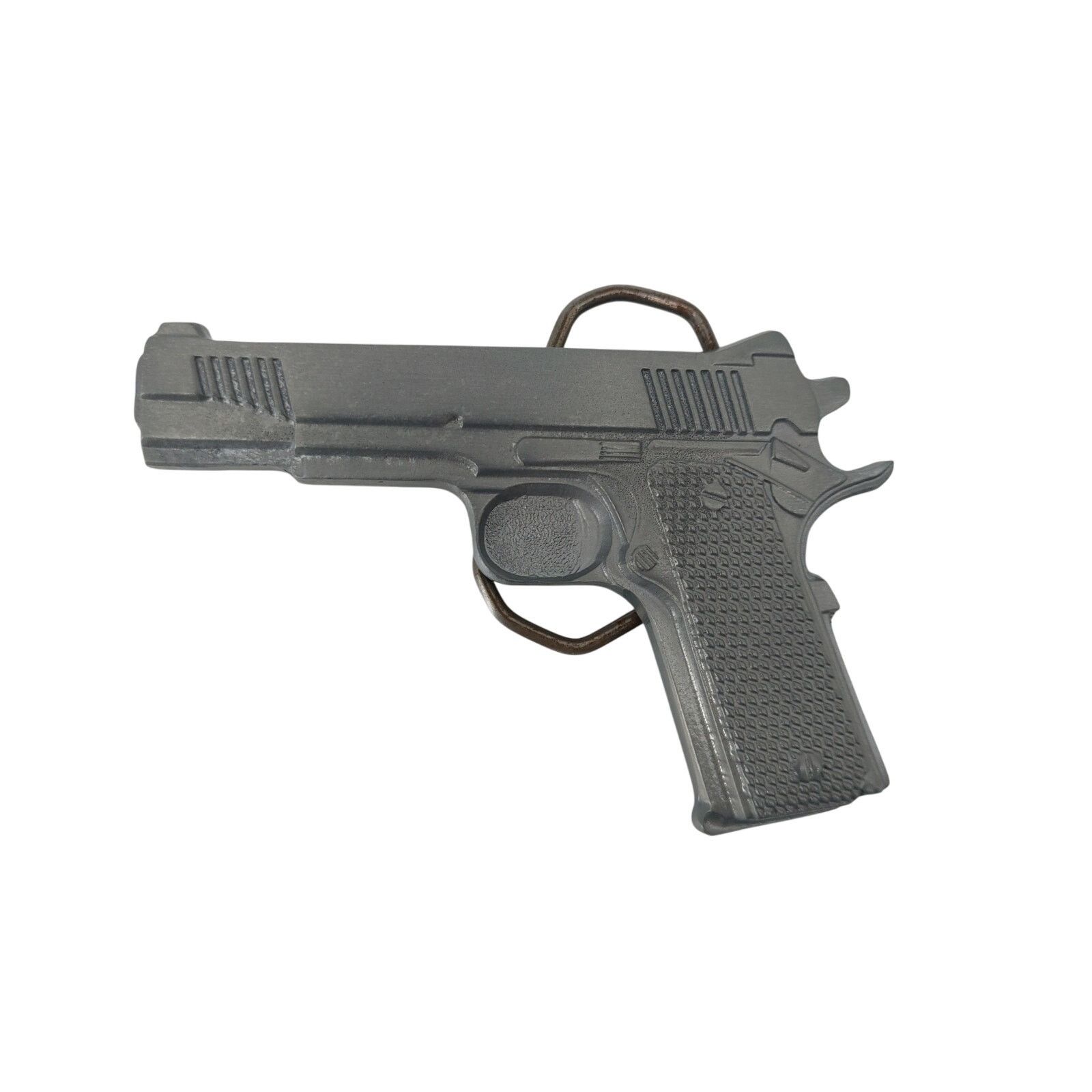 Vintage Gun Belt Buckle Rifle Pistol Belt Buckle Silver Gray Tone Size ONE SIZE - 1 Thumbnail