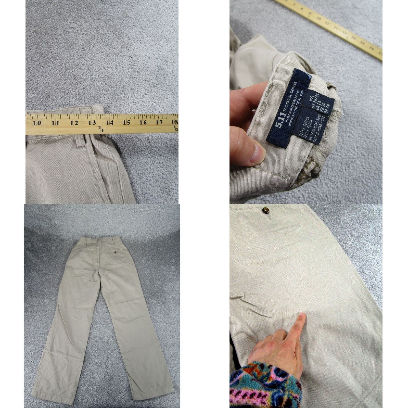 Vintage VINTAGE 5.11 Tactical Pants Womens 28 Beige Chino Straight Leg Size 28" / US 6 / IT 42 - 8 Thumbnail