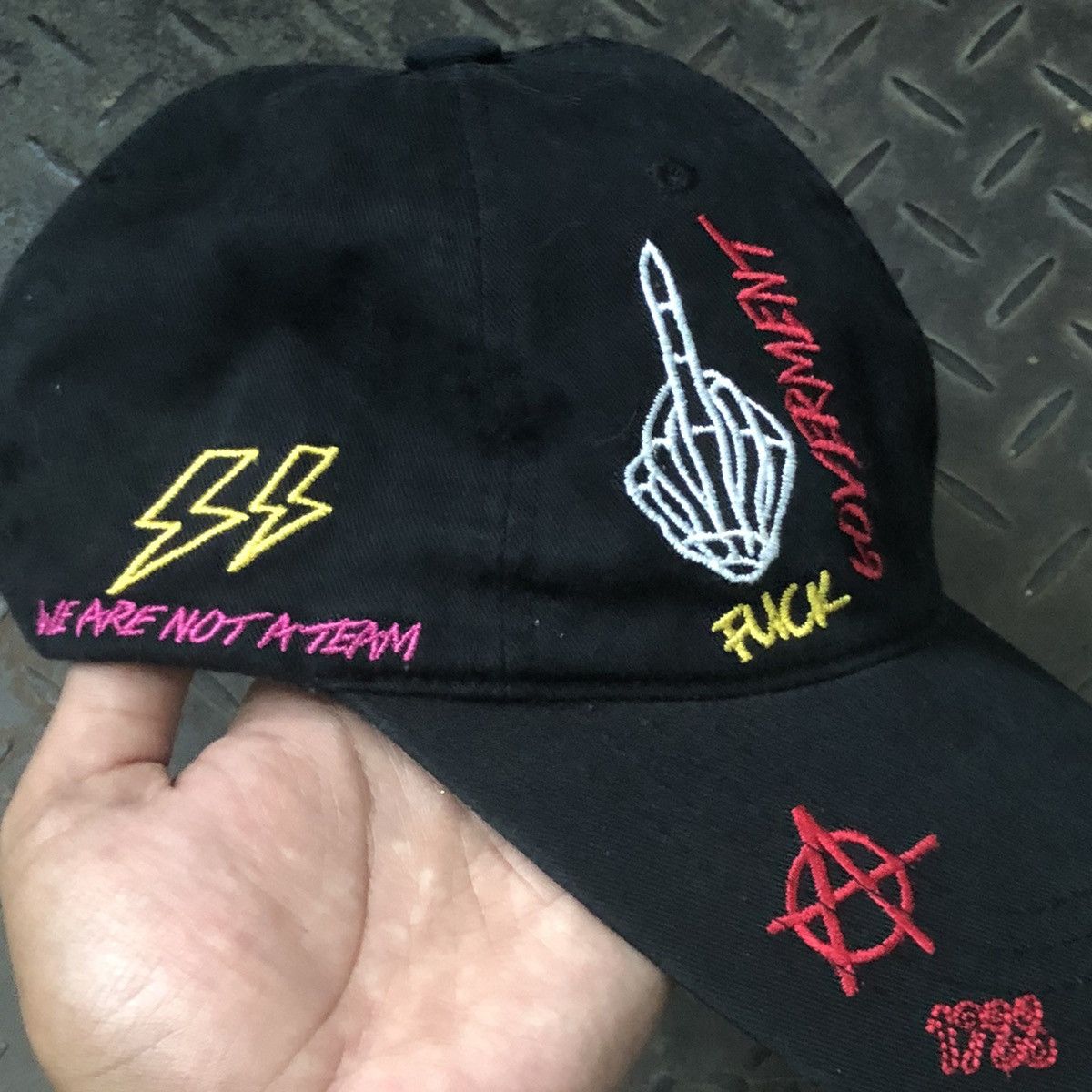 Japanese Brand Fucking Anarchy Embroidery Japanese Brand Casual Hat Size ONE SIZE - 6 Thumbnail