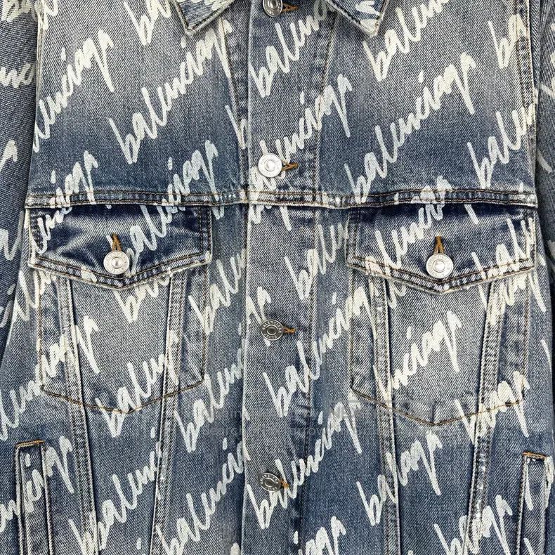 Balenciaga Balenciaga Bullet Screen Printed Logo Distressed Denim Jac Size XXS / US 00 / IT 34 - 5 Thumbnail