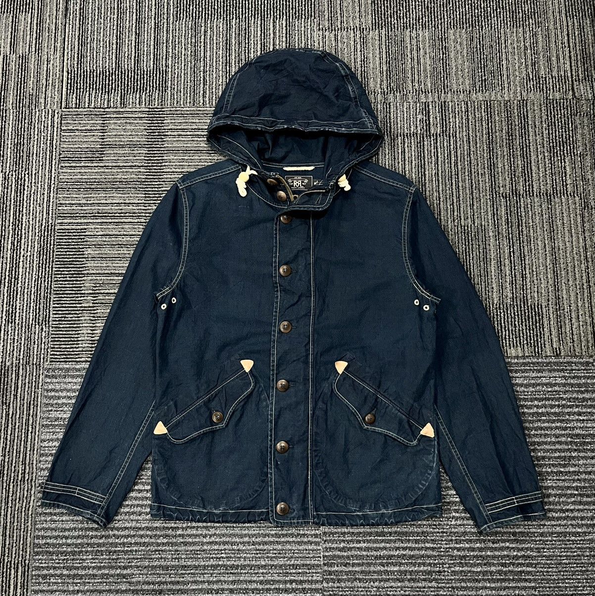 RRL Ralph Lauren RRL Indigo Pullover Hooded Jacket Size US M / EU 48-50 / 2 - 1 Thumbnail