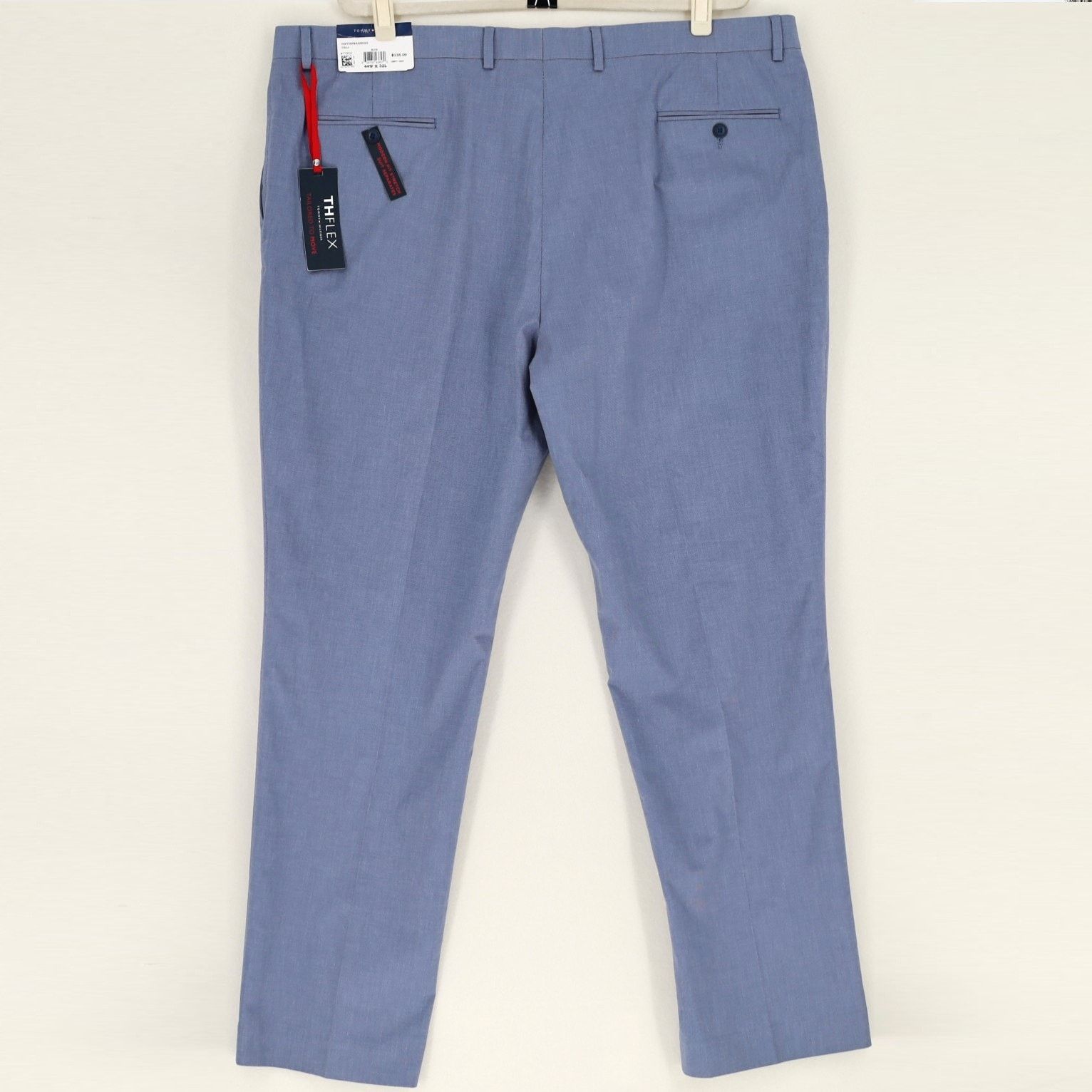 Tommy Hilfiger Tommy Hilfiger Men's Blue Cotton Suit Pants Size 44x32 Size US 44 / EU 60 - 2 Thumbnail