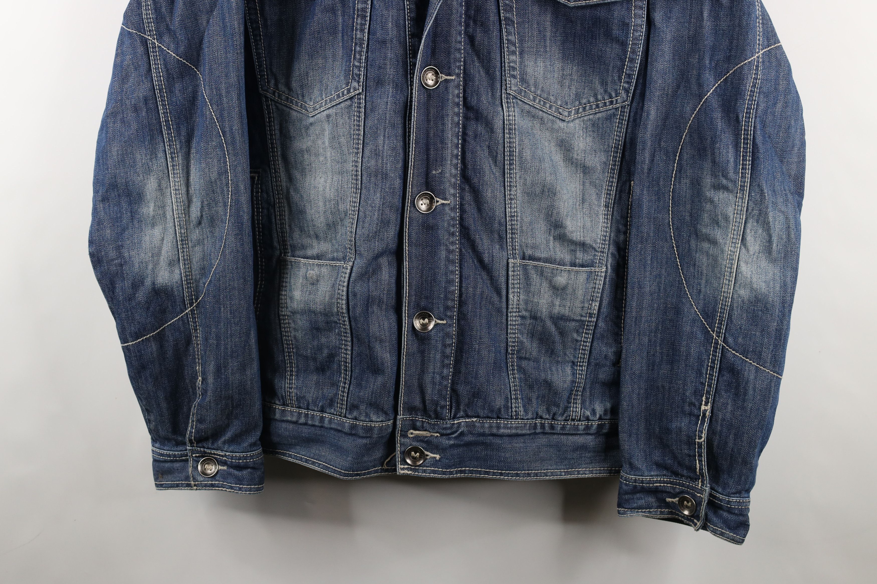 Vintage Vintage Marc Buchanan Pelle Pelle Flag Studded Denim Jacket Size US XXL / EU 58 / 5 - 3 Thumbnail